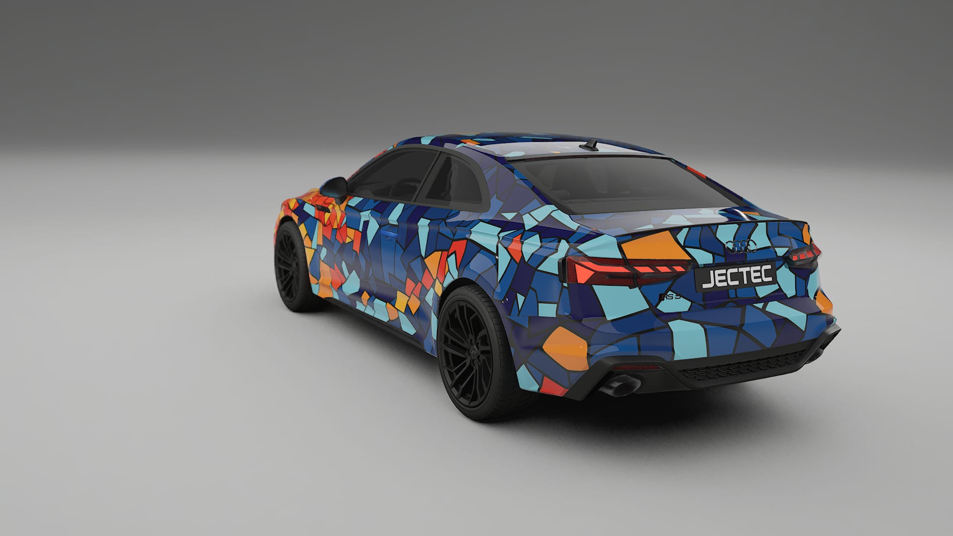 Audi RS5 Coupe B9 facelift pre-LCI BARCELONA – Designad Wrap PPF-sats i utskrivbar polyuretanfilm