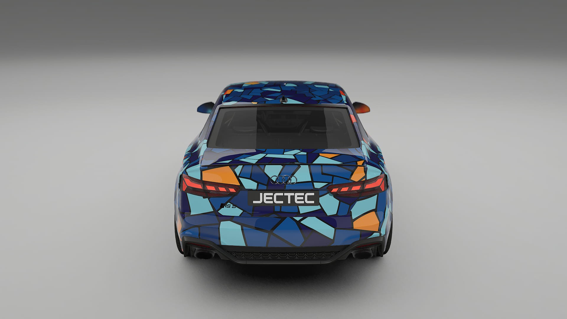 Audi RS5 Coupe B9 facelift pre-LCI BARCELONA – Designad Wrap PPF-sats i utskrivbar polyuretanfilm