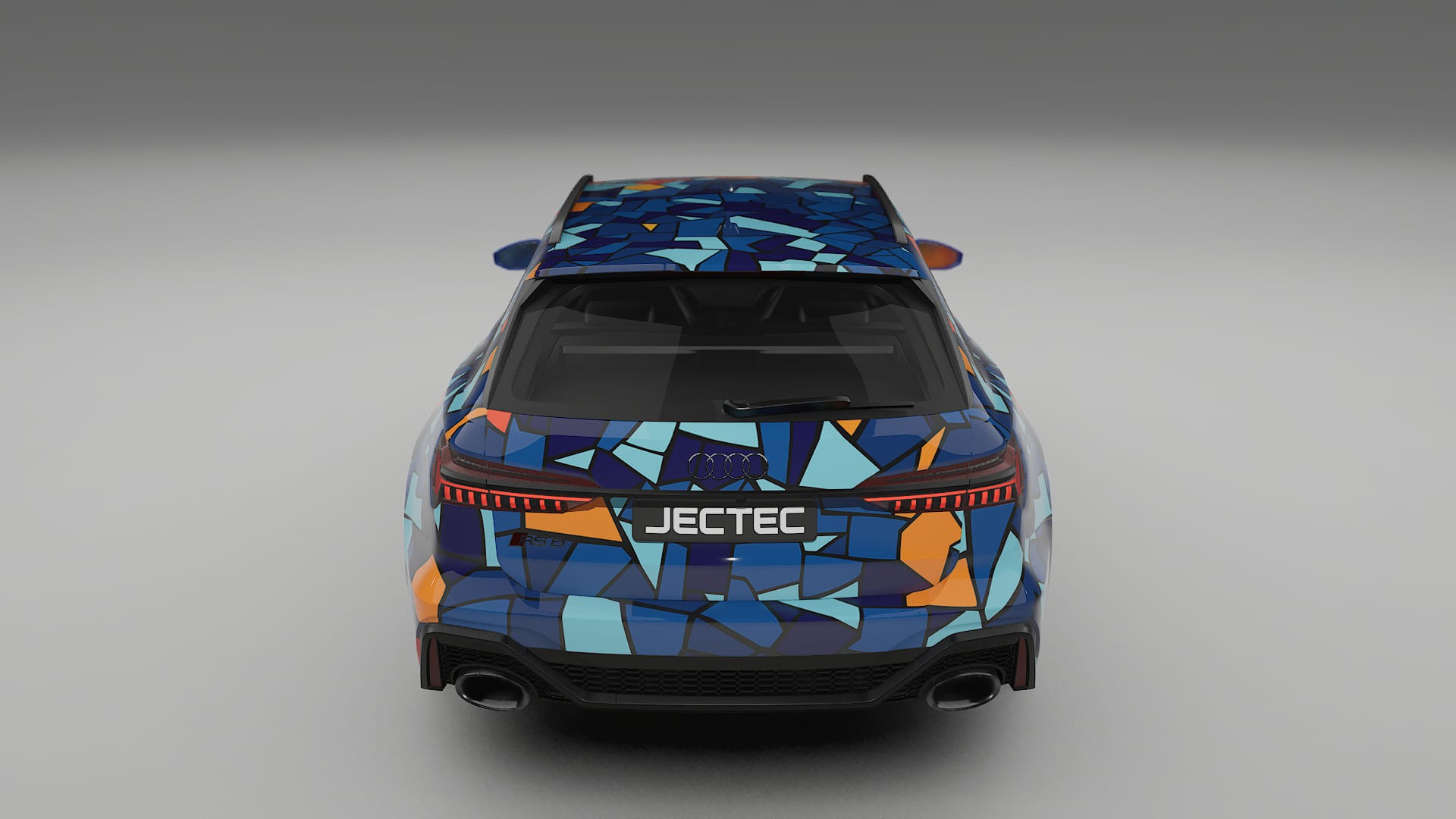 Audi RS6 Avant C8 facelift LCI BARCELONA – Designad Wrap PPF-sats i utskrivbar polyuretanfilm