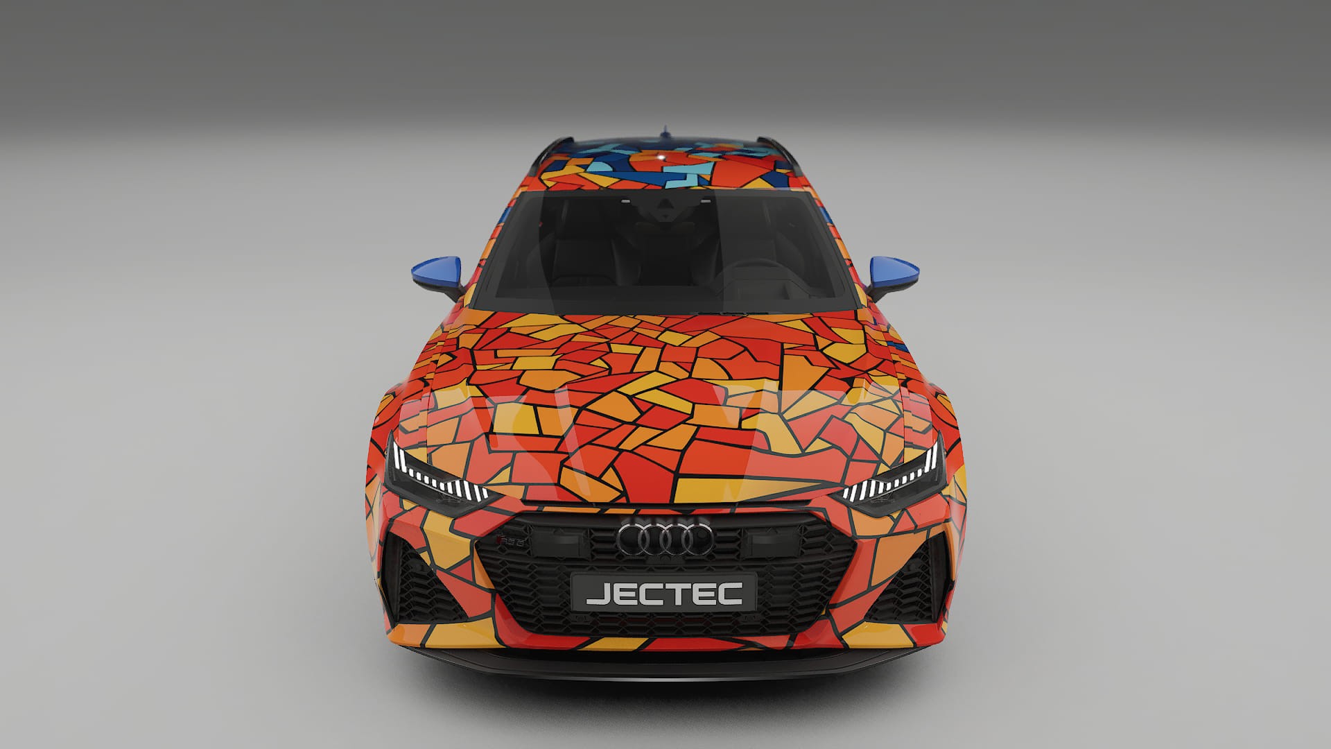 Audi RS6 Avant C8 facelift LCI BARCELONA – Designad Wrap PPF-sats i utskrivbar polyuretanfilm