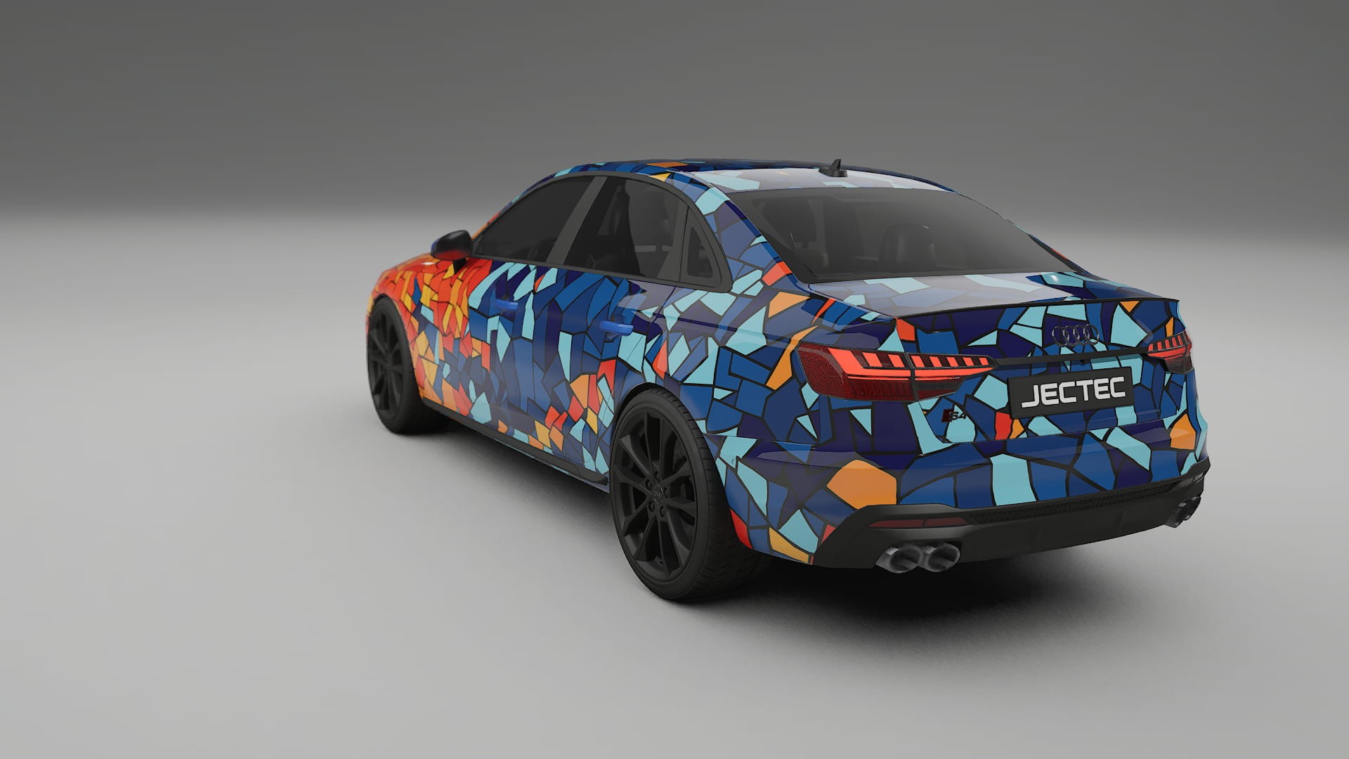Audi S4 Sedan B9 facelift LCI BARCELONA – Designad Wrap PPF-sats i utskrivbar polyuretanfilm