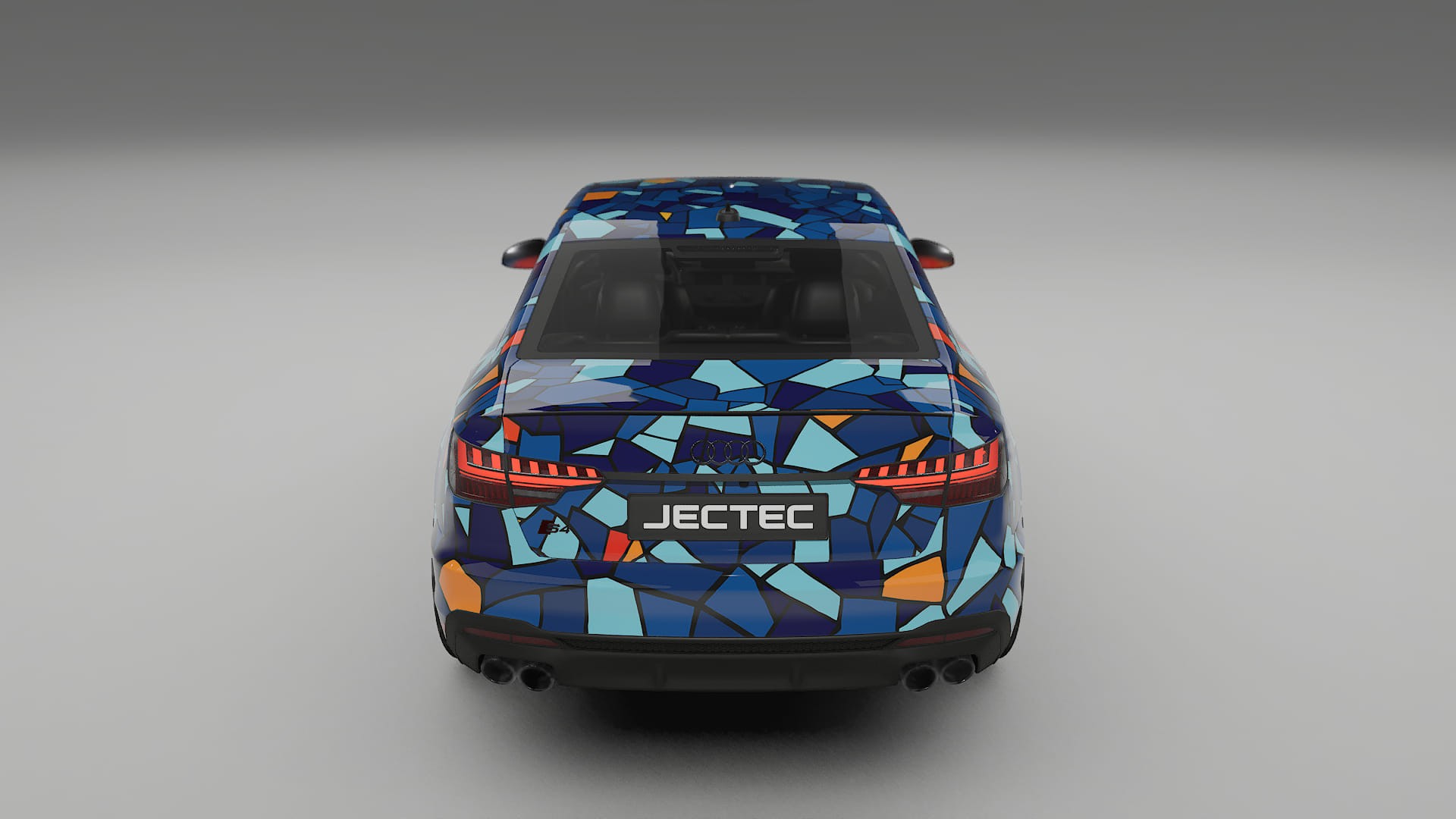 Audi S4 Sedan B9 facelift LCI BARCELONA – Designad Wrap PPF-sats i utskrivbar polyuretanfilm