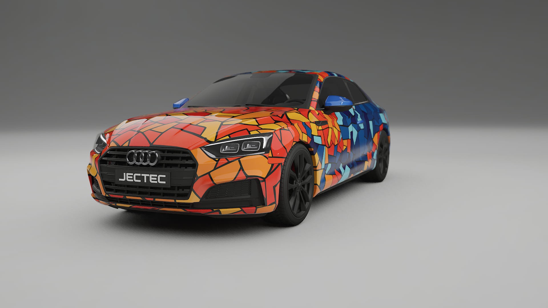 Audi S5 B9 prefacelift pre-LCI BARCELONA – Designad Wrap PPF-sats i utskrivbar polyuretanfilm