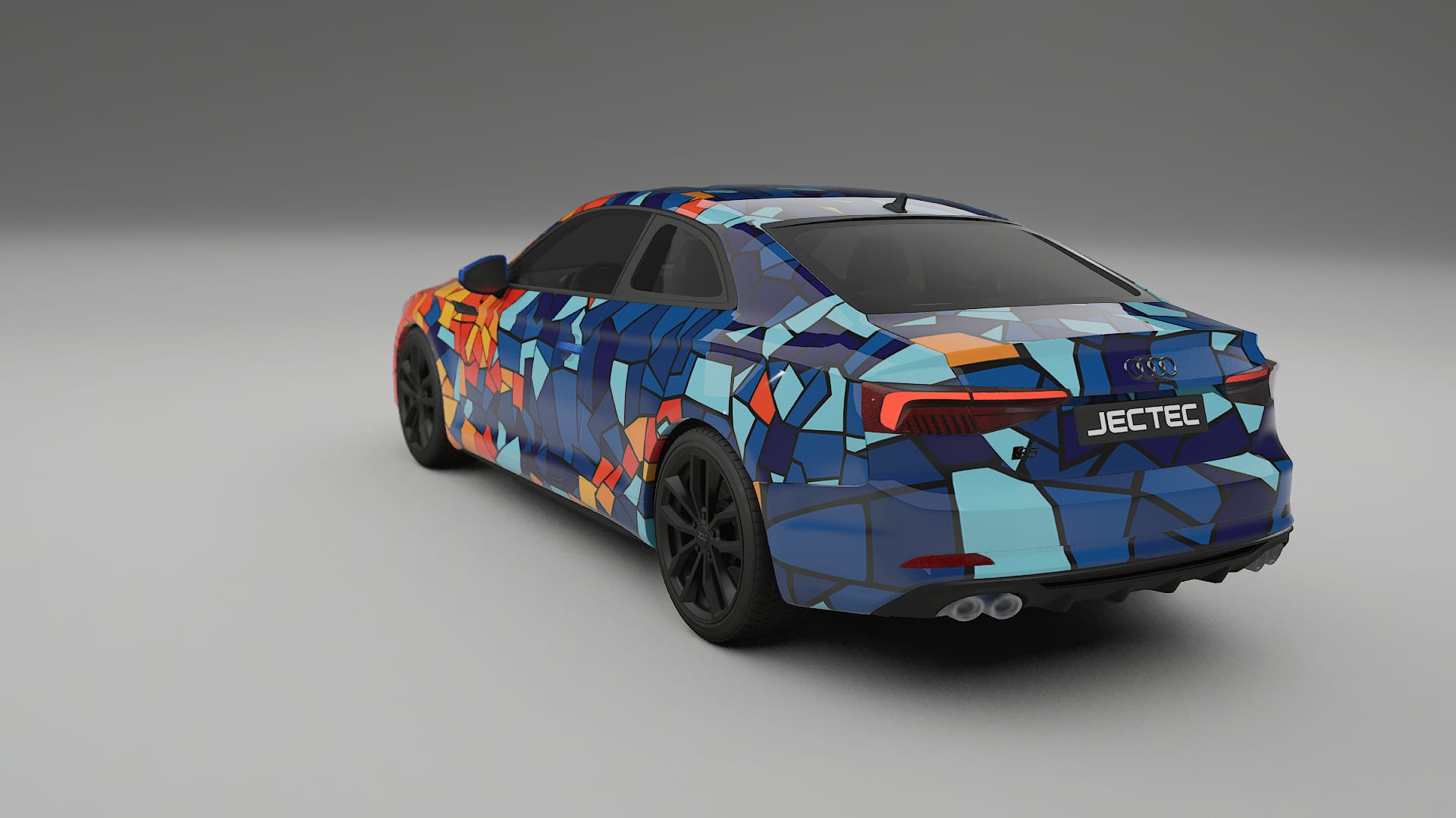 Audi S5 B9 prefacelift pre-LCI BARCELONA – Designad Wrap PPF-sats i utskrivbar polyuretanfilm
