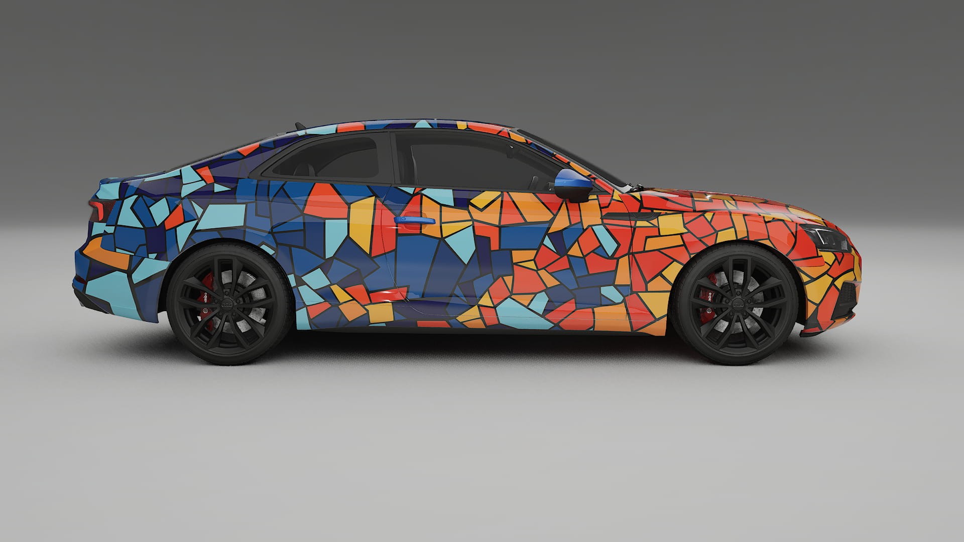 Audi S5 B9 prefacelift pre-LCI BARCELONA – Designad Wrap PPF-sats i utskrivbar polyuretanfilm