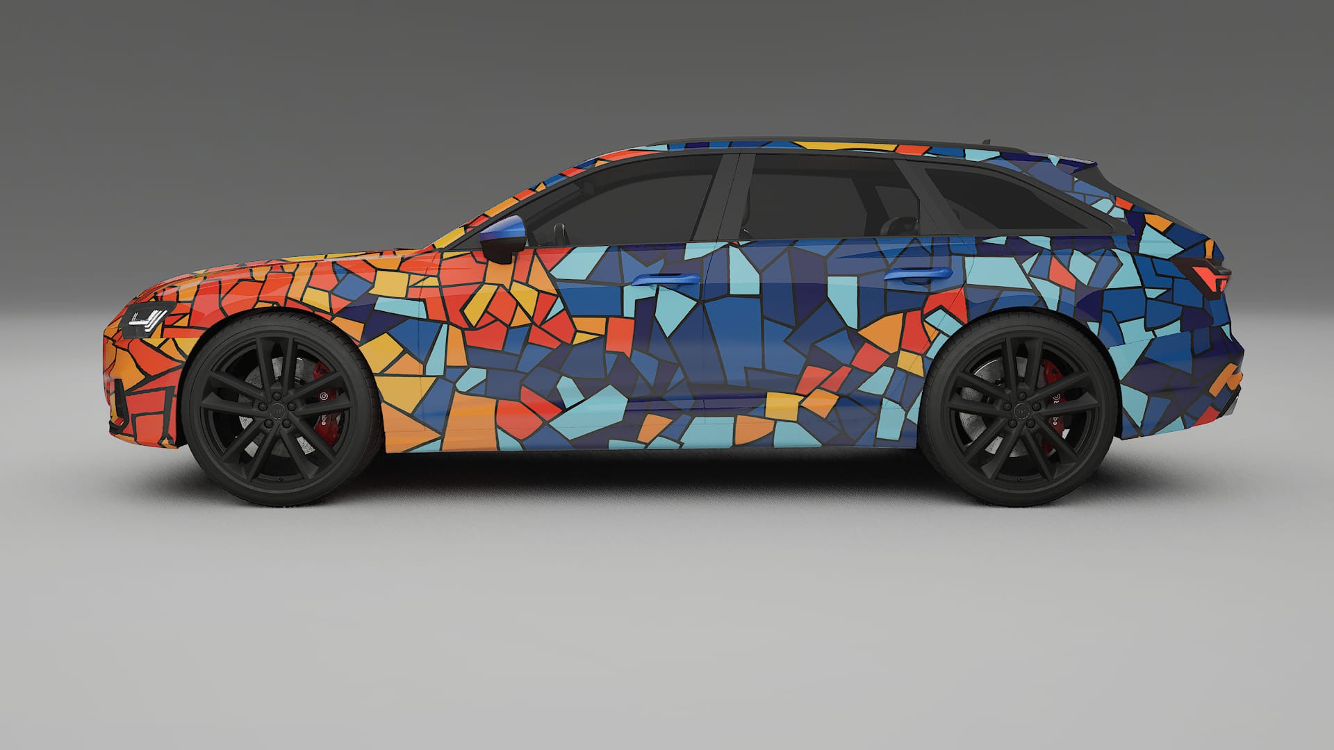Audi S6 Avant prefacelift pre-LCI C8 BARCELONA – Designad Wrap PPF-sats i utskrivbar polyuretanfilm