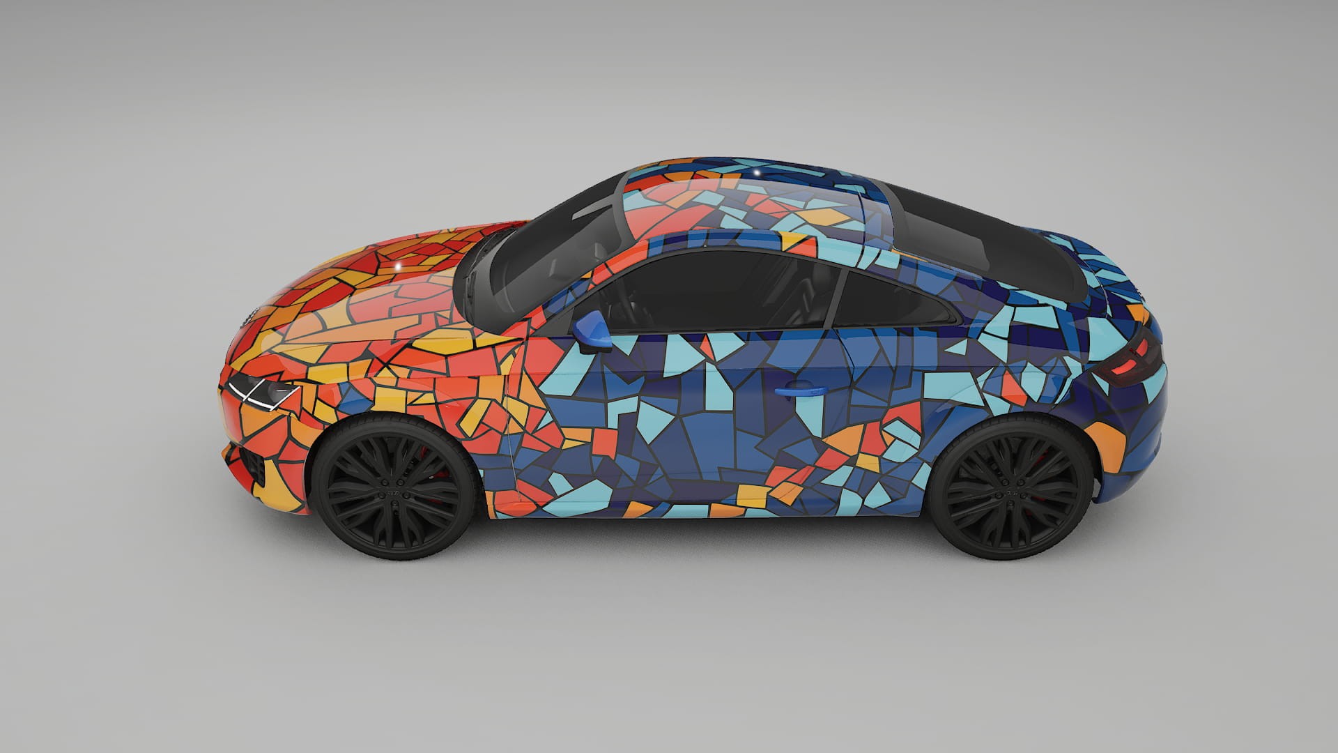 Audi TT Coupe 8S prefacelift pre-LCI BARCELONA – Designad Wrap PPF-sats i utskrivbar polyuretanfilm