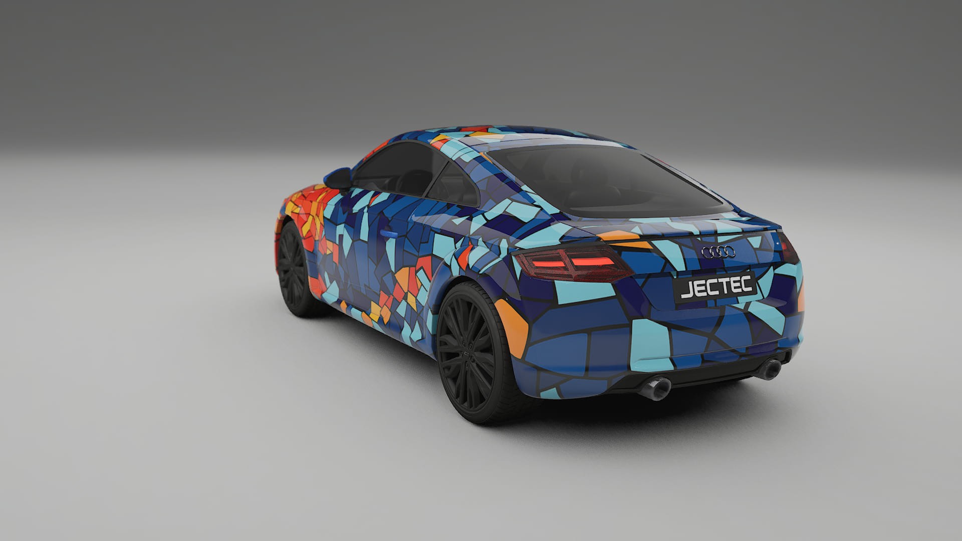 Audi TT Coupe 8S prefacelift pre-LCI BARCELONA – Designad Wrap PPF-sats i utskrivbar polyuretanfilm