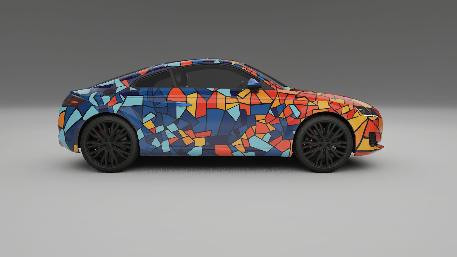Audi TT Coupe 8S prefacelift pre-LCI BARCELONA – Designad Wrap PPF-sats i utskrivbar polyuretanfilm