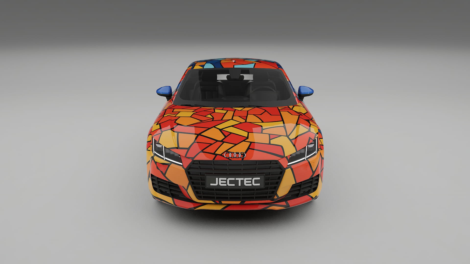 Audi TT Coupe 8S prefacelift pre-LCI BARCELONA – Designad Wrap PPF-sats i utskrivbar polyuretanfilm