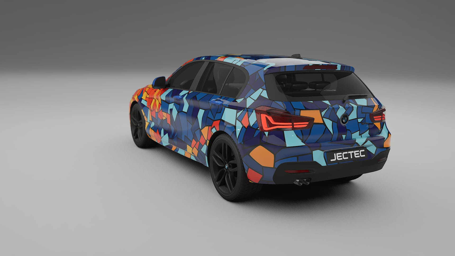 BMW 1 F20 facelift LCI BARCELONA – Designad Wrap PPF-sats i utskrivbar polyuretanfilm