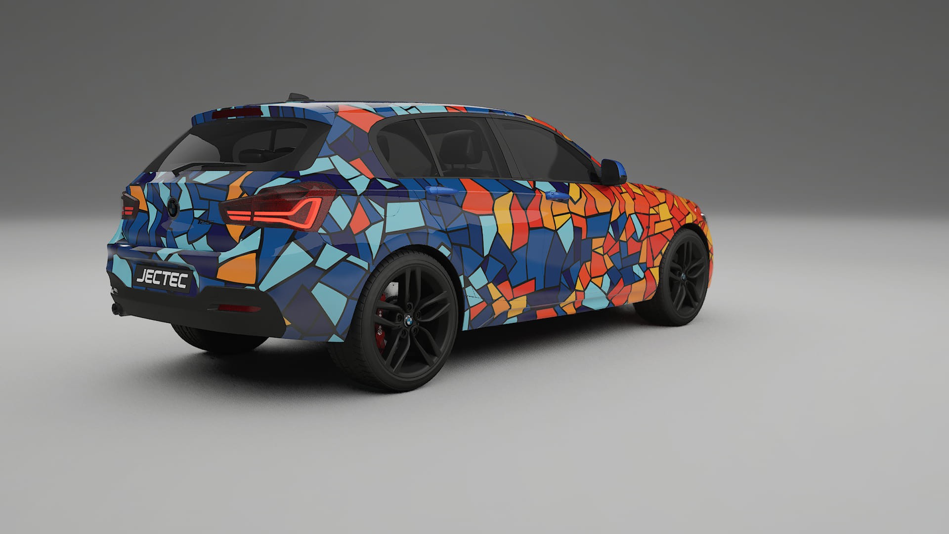 BMW 1 F20 facelift LCI BARCELONA – Designad Wrap PPF-sats i utskrivbar polyuretanfilm