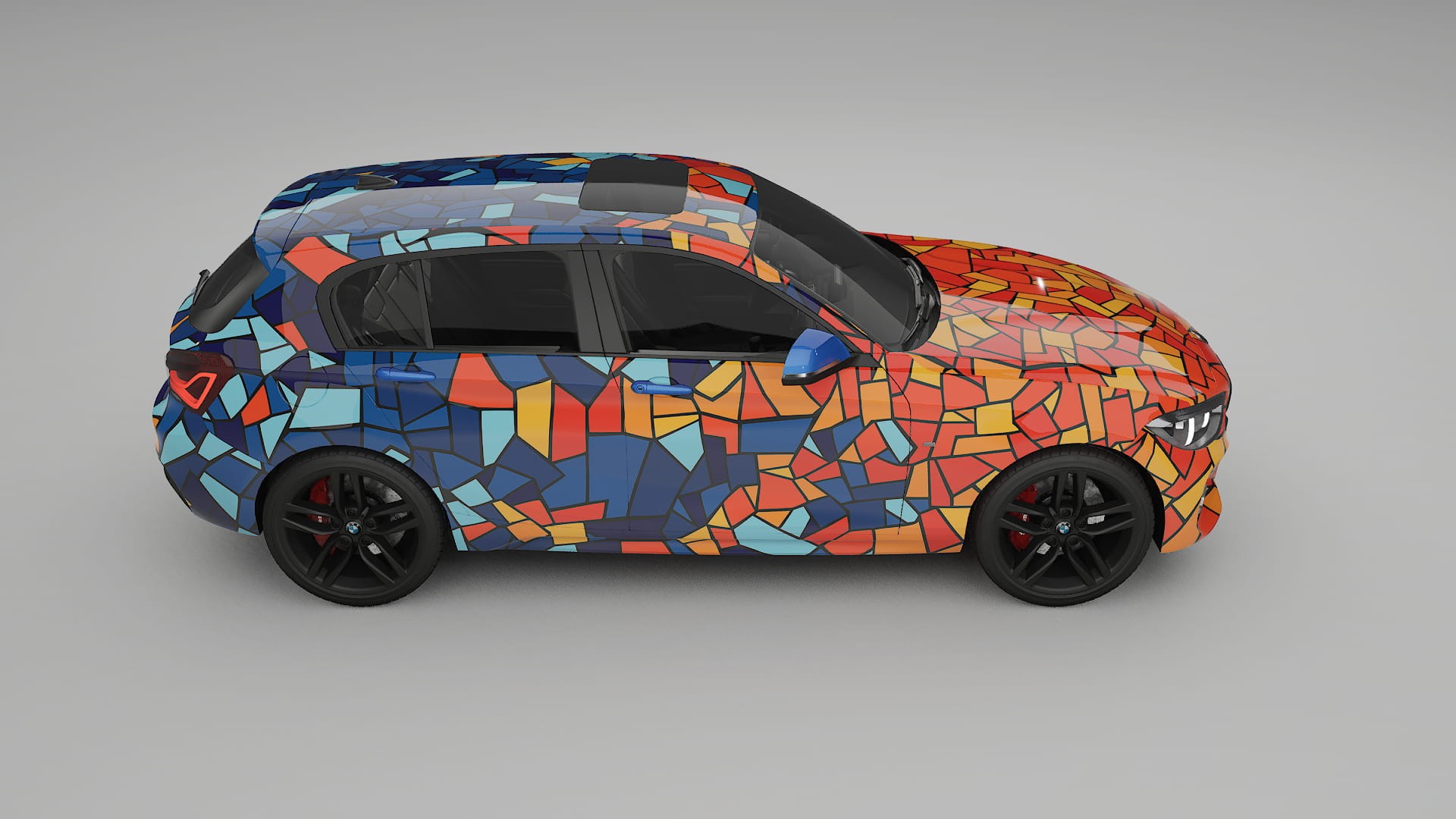BMW 1 F20 facelift LCI BARCELONA – Designad Wrap PPF-sats i utskrivbar polyuretanfilm