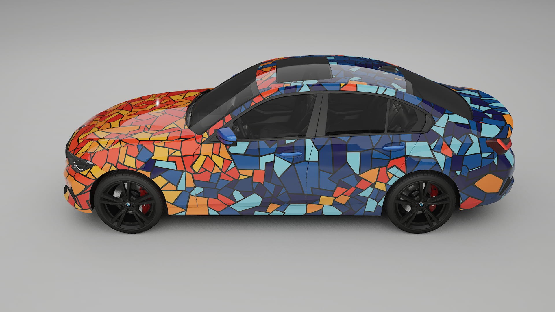 BMW 3 G20 prefacelift pre-LCI BARCELONA – Designad Wrap PPF-sats i utskrivbar polyuretanfilm