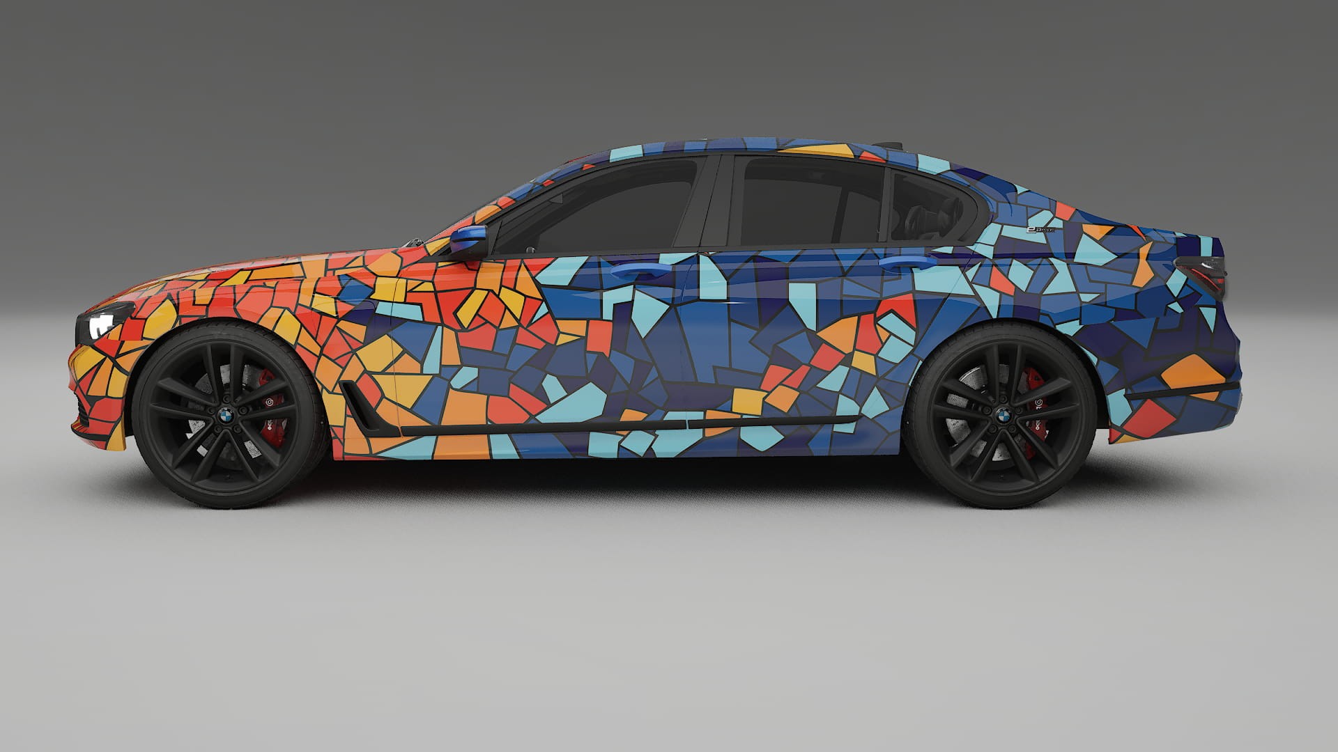 BMW 7 G11 G12 facelift LCI BARCELONA – Designad Wrap PPF-sats i utskrivbar polyuretanfilm