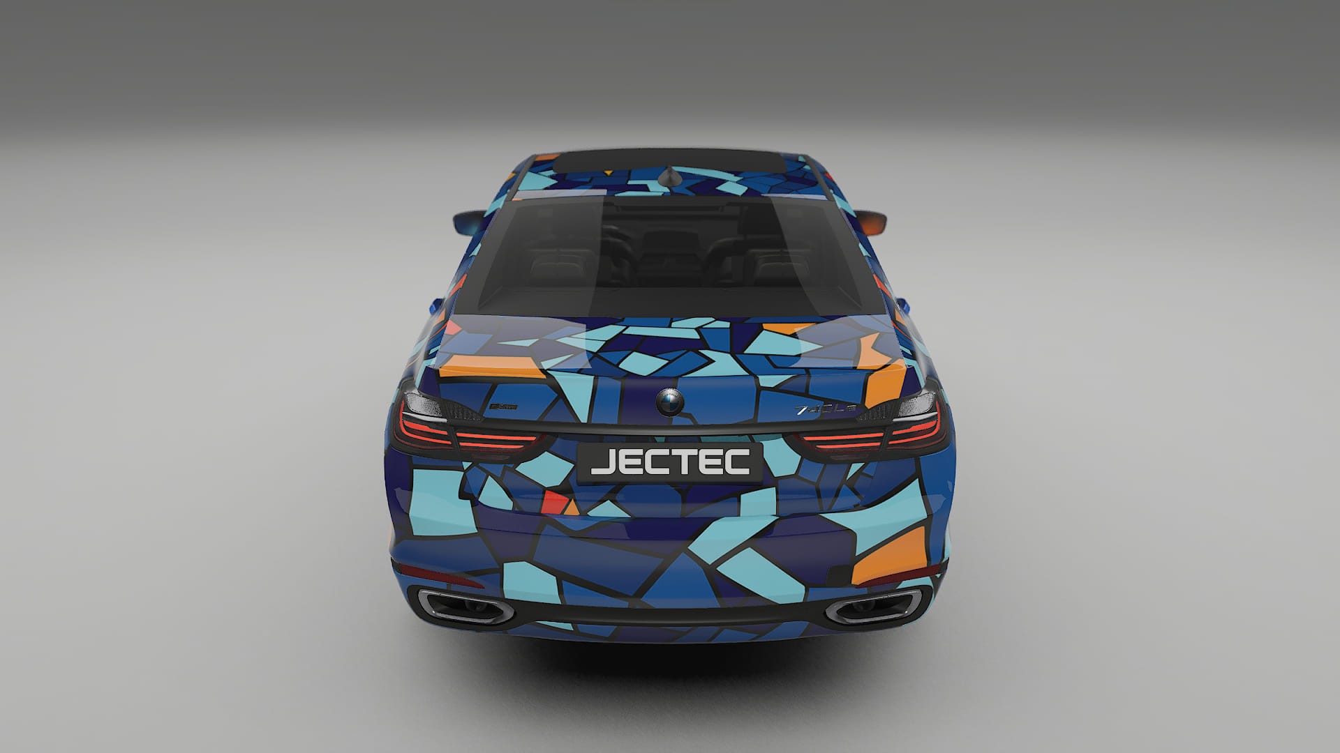 BMW 7 G11 G12 facelift LCI BARCELONA – Designad Wrap PPF-sats i utskrivbar polyuretanfilm