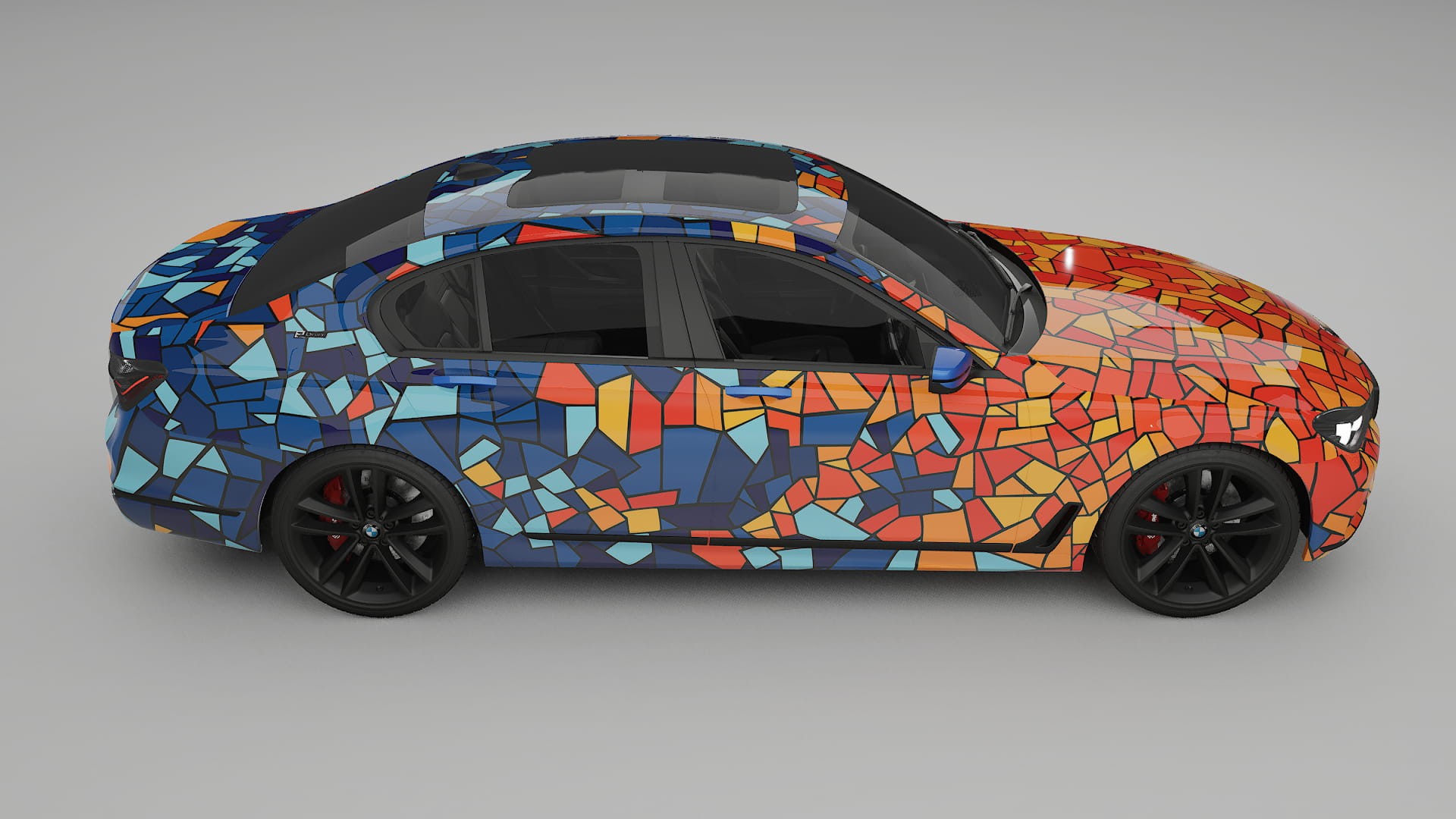 BMW 7 G11 G12 facelift LCI BARCELONA – Designad Wrap PPF-sats i utskrivbar polyuretanfilm