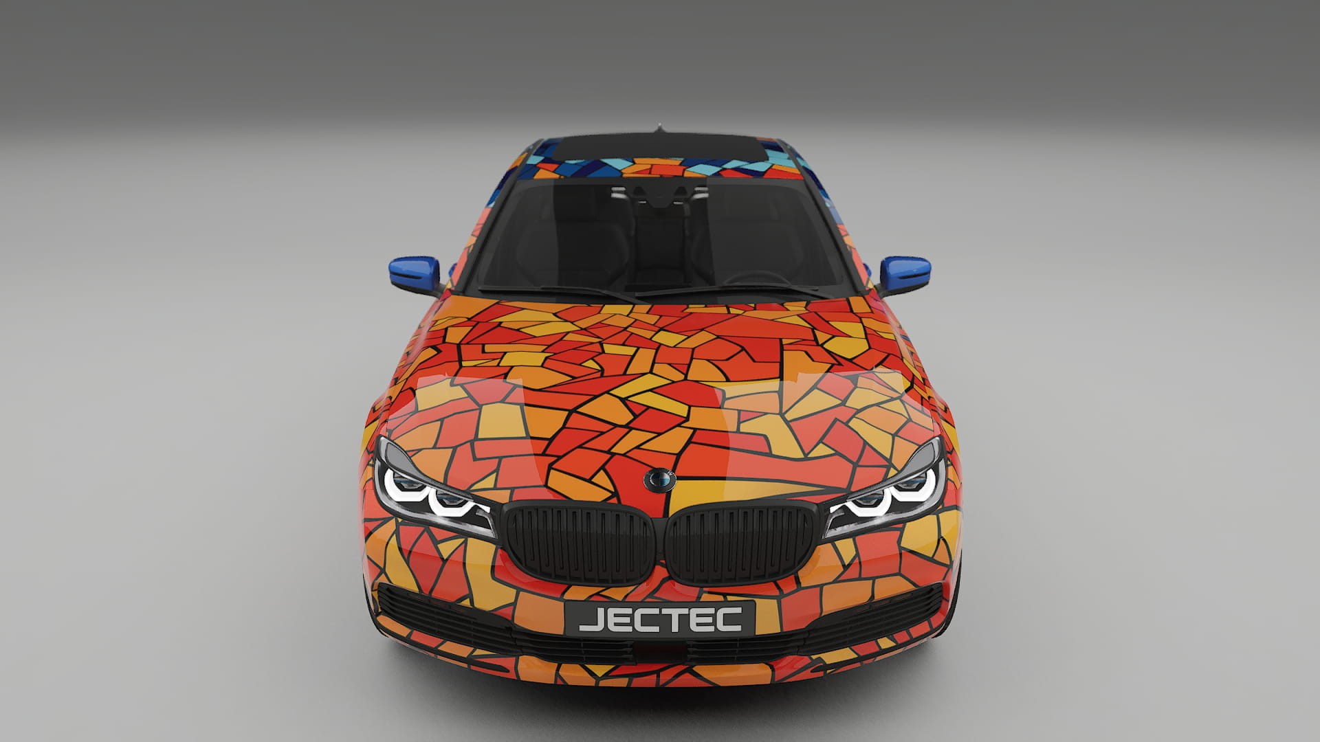 BMW 7 G11 G12 facelift LCI BARCELONA – Designad Wrap PPF-sats i utskrivbar polyuretanfilm