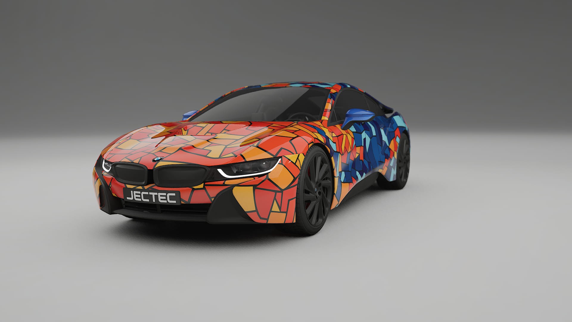 BMW I8 I12 BARCELONA – Designad Wrap PPF-sats i utskrivbar polyuretanfilm