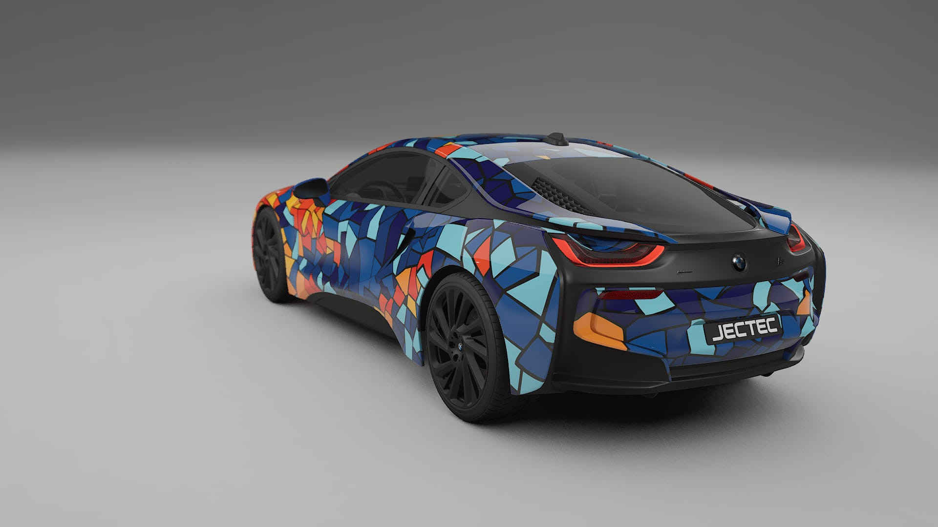 BMW I8 I12 BARCELONA – Designad Wrap PPF-sats i utskrivbar polyuretanfilm