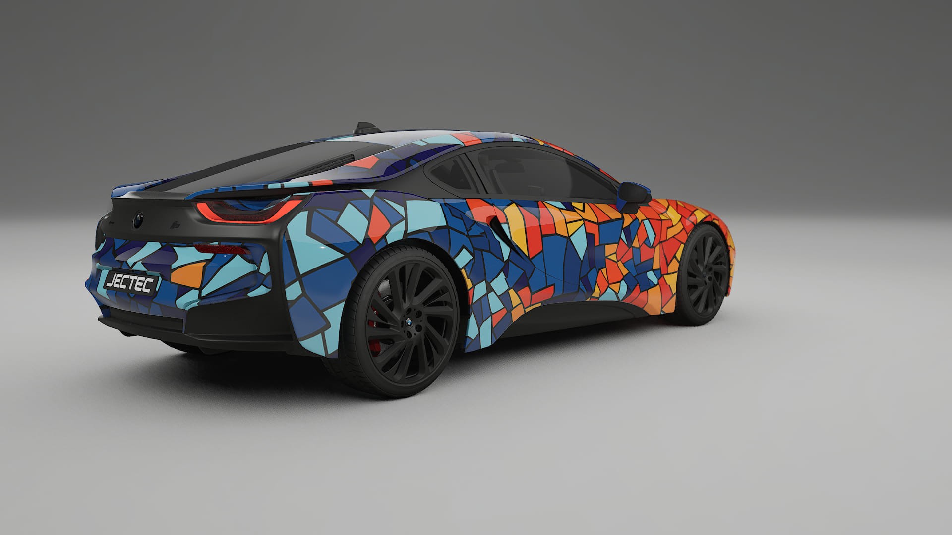BMW I8 I12 BARCELONA – Designad Wrap PPF-sats i utskrivbar polyuretanfilm