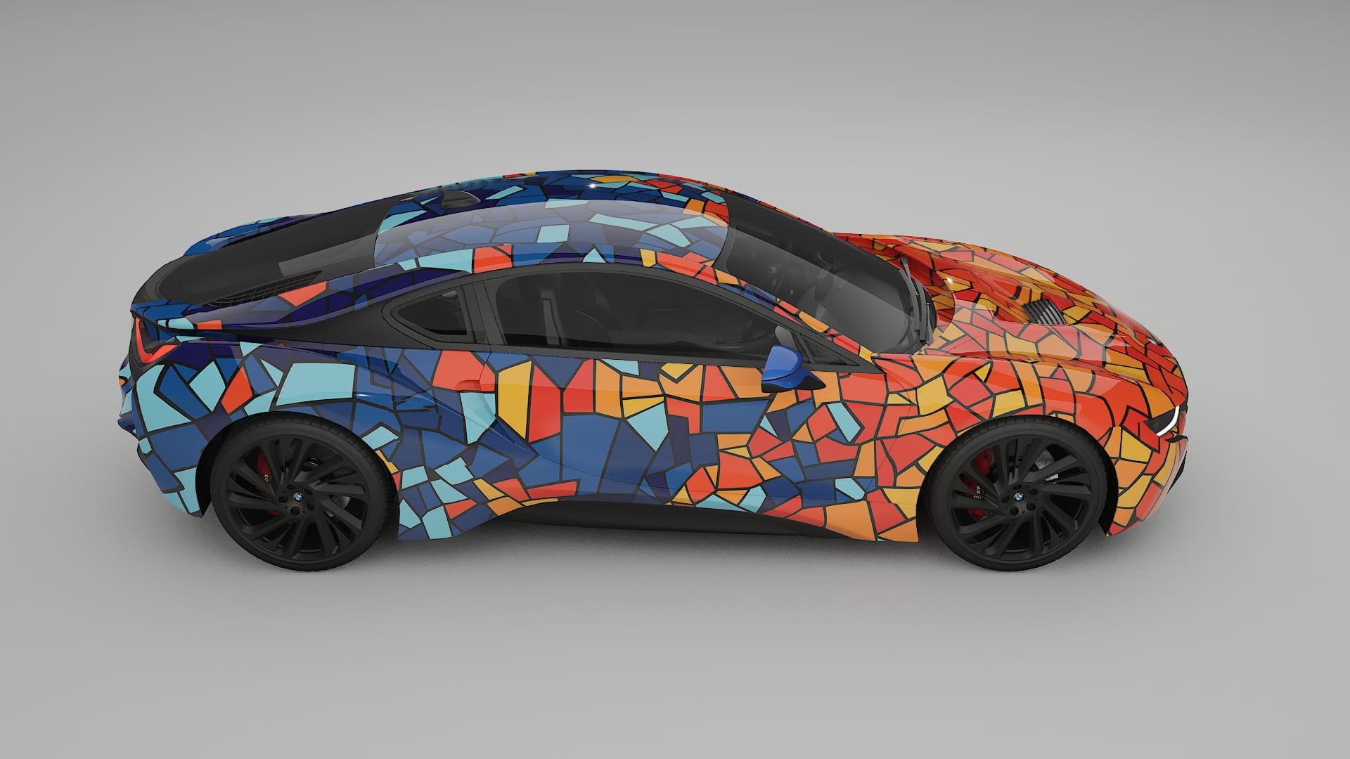 BMW I8 I12 BARCELONA – Designad Wrap PPF-sats i utskrivbar polyuretanfilm