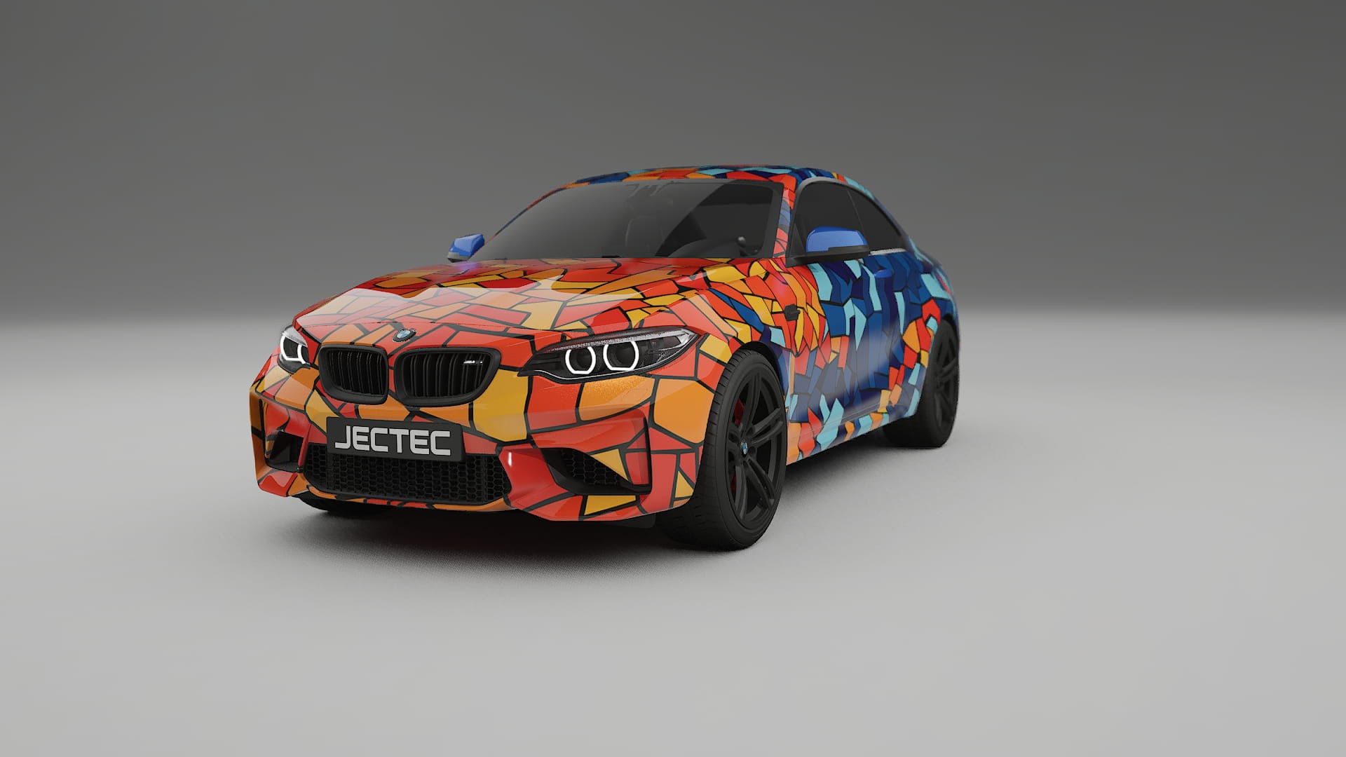 BMW M2 F87 facelift LCI BARCELONA – Designad Wrap PPF-sats i utskrivbar polyuretanfilm