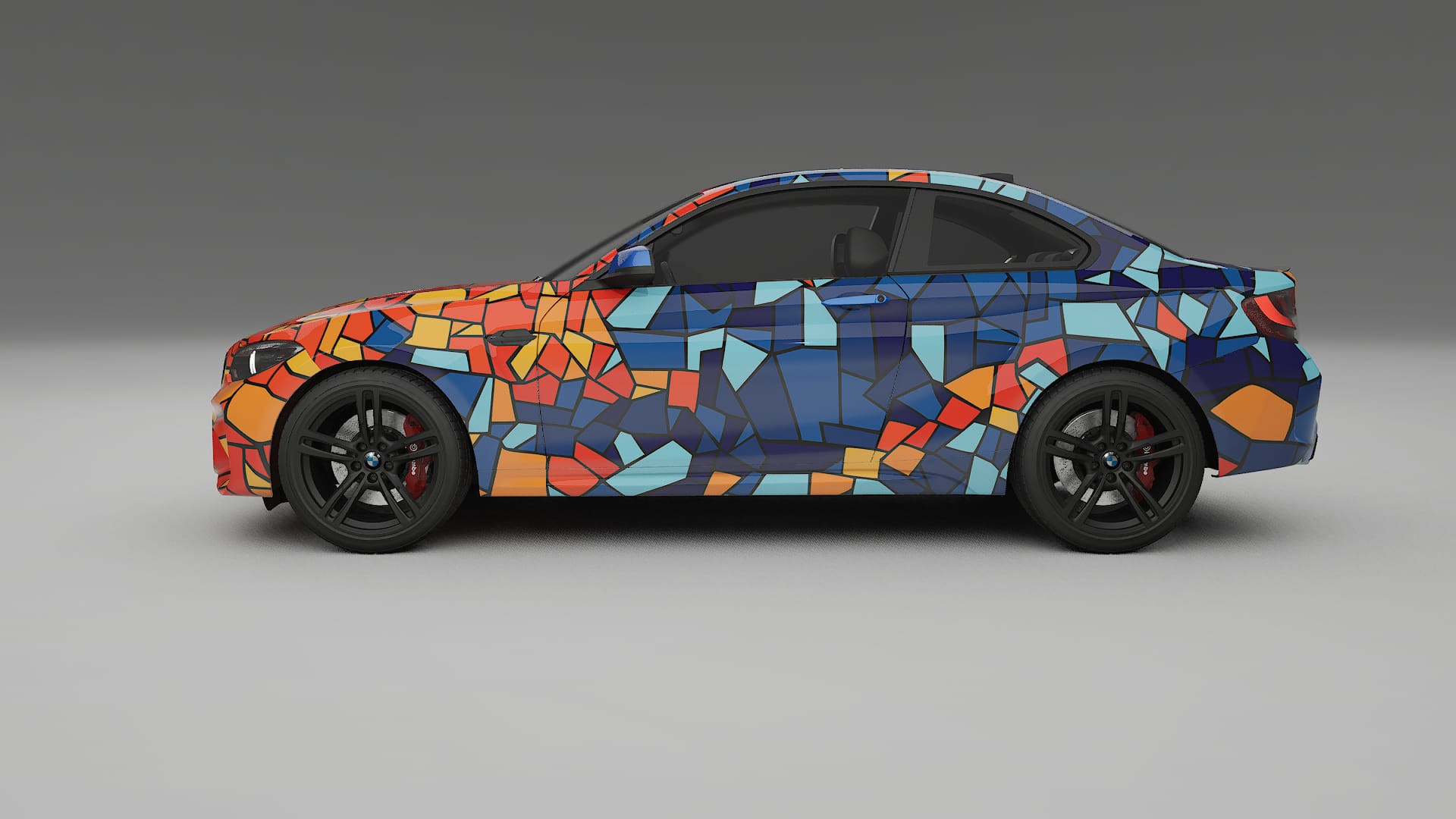 BMW M2 F87 facelift LCI BARCELONA – Designad Wrap PPF-sats i utskrivbar polyuretanfilm