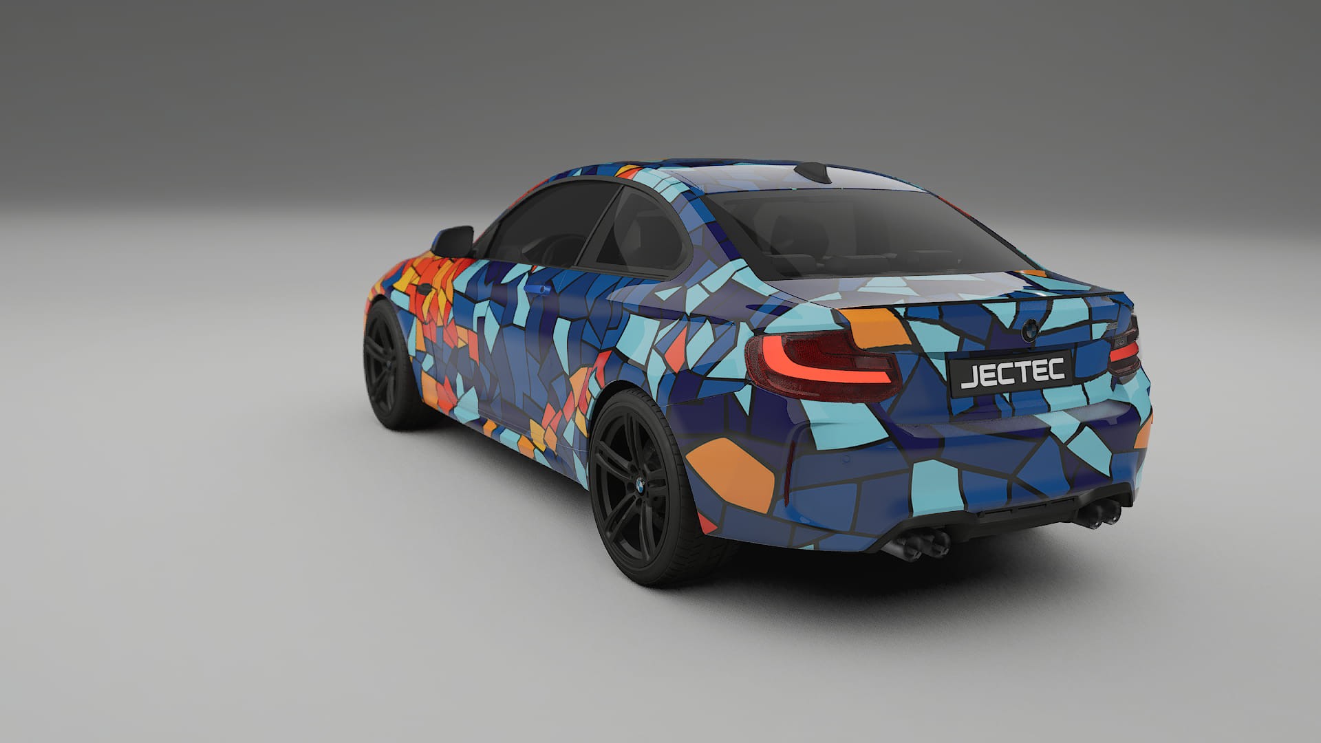 BMW M2 F87 facelift LCI BARCELONA – Designad Wrap PPF-sats i utskrivbar polyuretanfilm