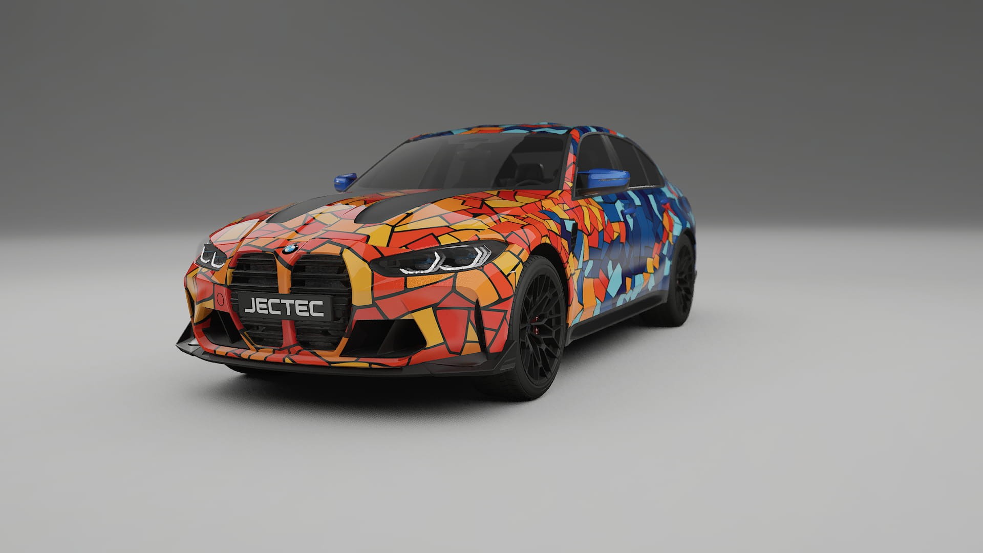 BMW M3 G80 Competition CS BARCELONA – Designad Wrap PPF-sats i utskrivbar polyuretanfilm