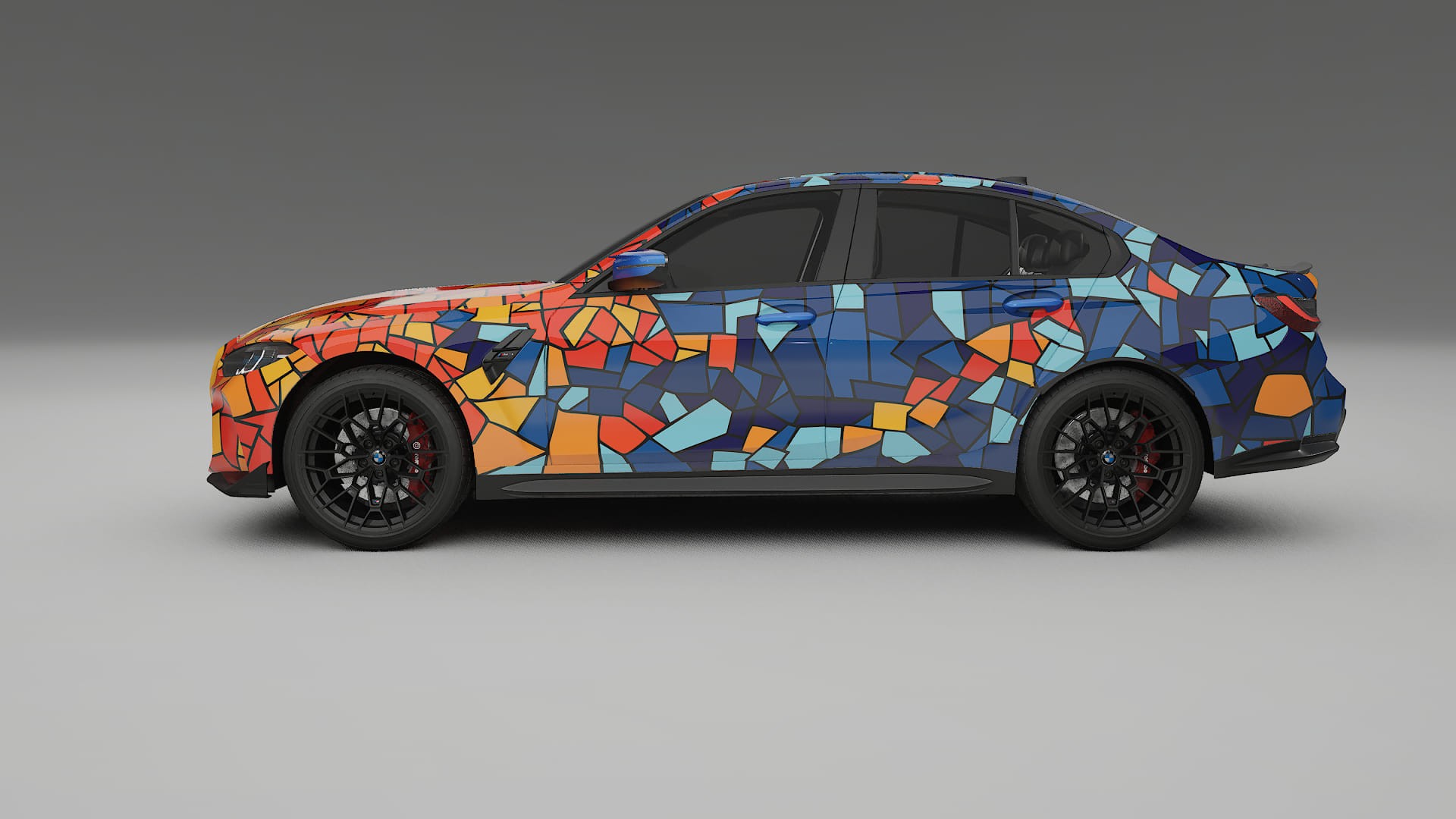 BMW M3 G80 Competition CS BARCELONA – Designad Wrap PPF-sats i utskrivbar polyuretanfilm