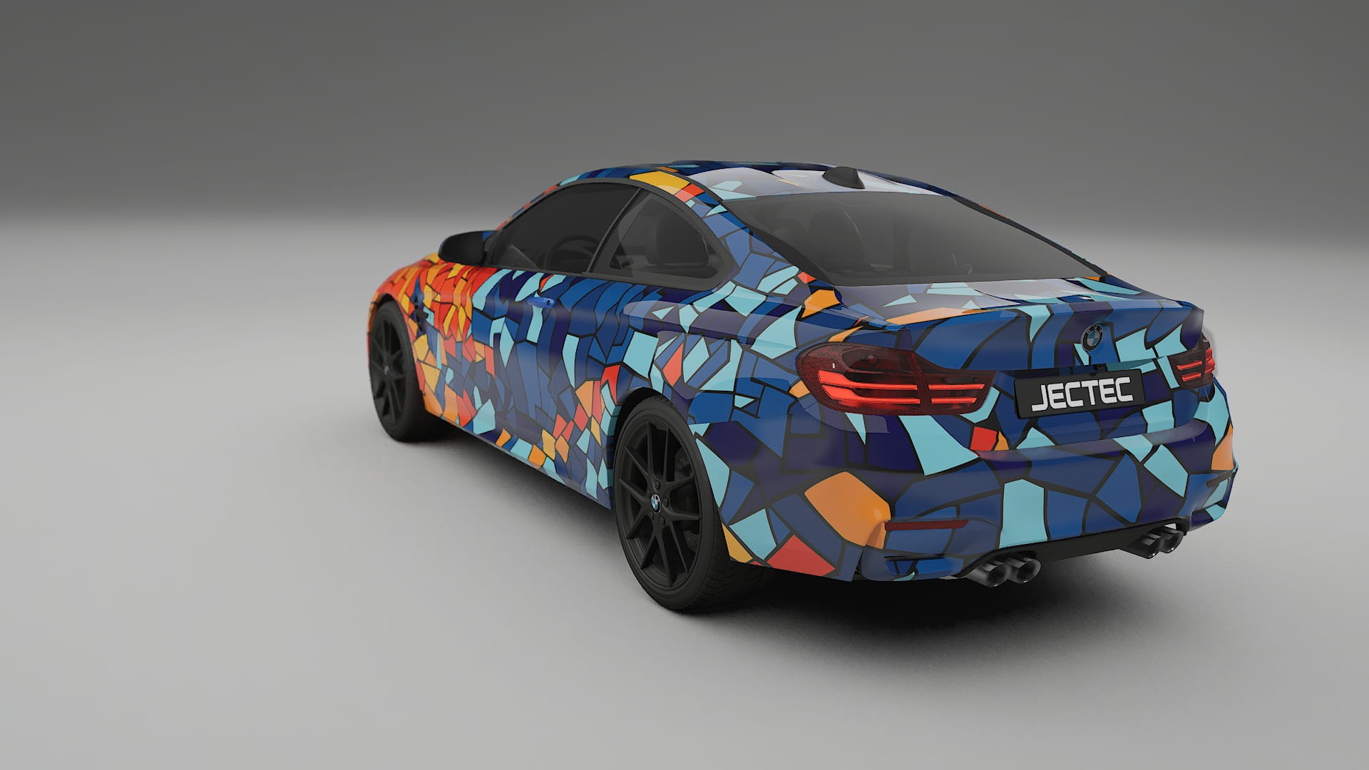 BMW M4 F82 BARCELONA – Designad Wrap PPF-sats i utskrivbar polyuretanfilm