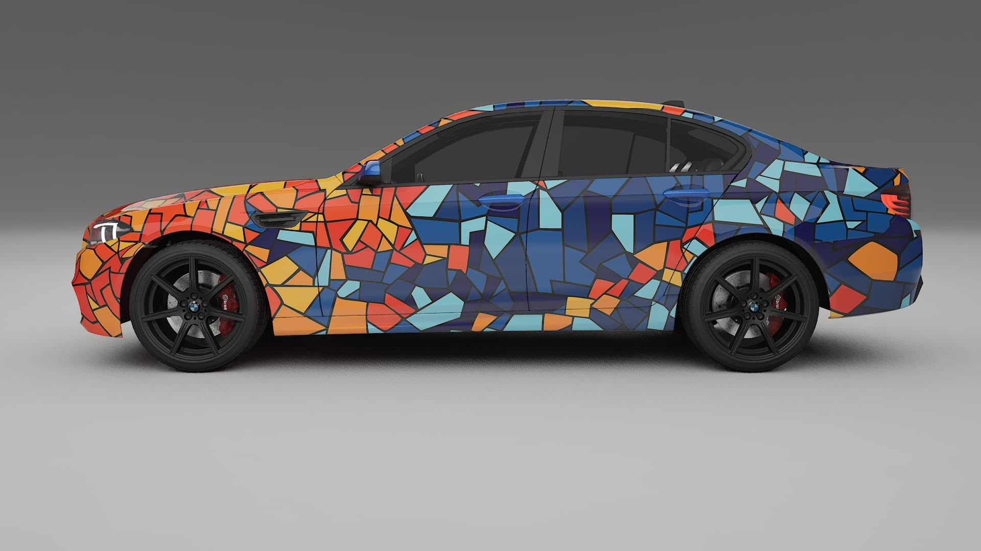 BMW M5 F10 BARCELONA – Designad Wrap PPF-sats i utskrivbar polyuretanfilm