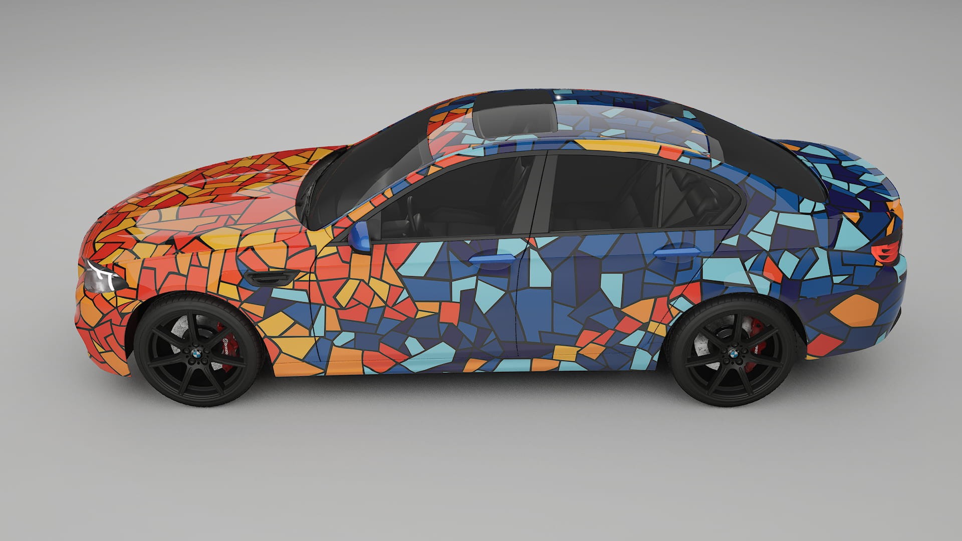 BMW M5 F10 BARCELONA – Designad Wrap PPF-sats i utskrivbar polyuretanfilm