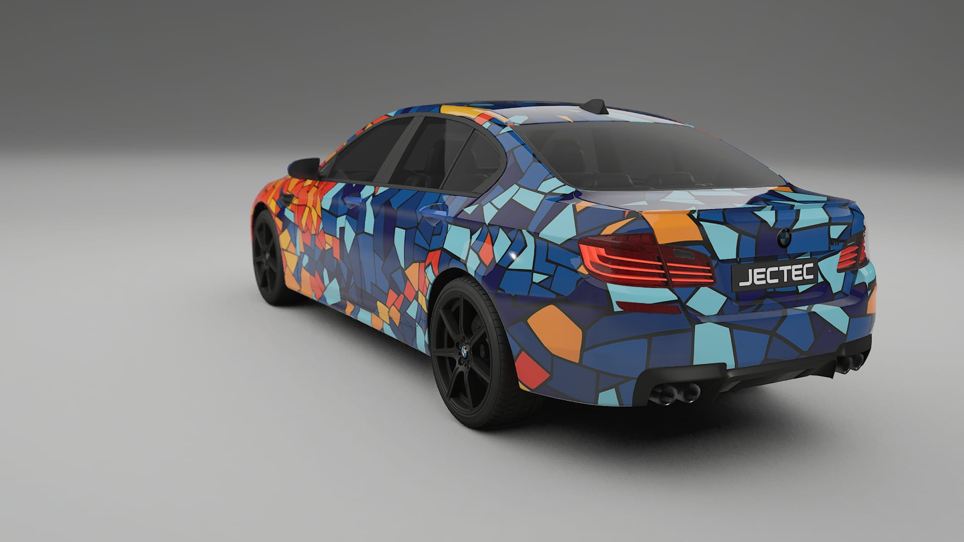 BMW M5 F10 BARCELONA – Designad Wrap PPF-sats i utskrivbar polyuretanfilm