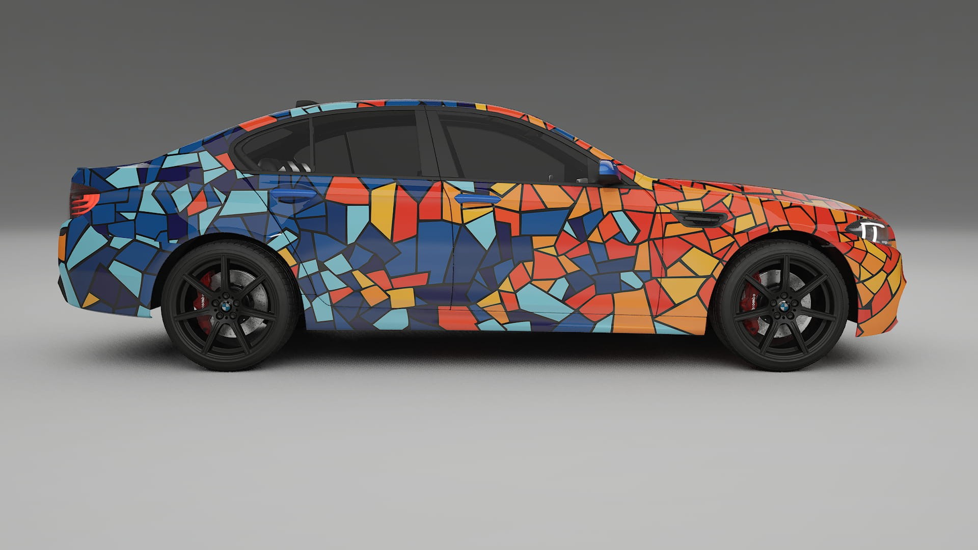 BMW M5 F10 BARCELONA – Designad Wrap PPF-sats i utskrivbar polyuretanfilm