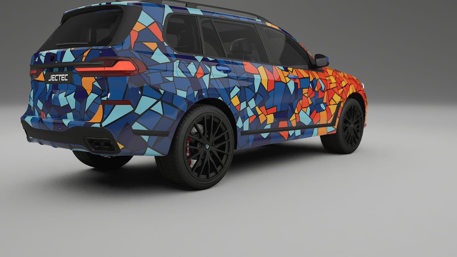 BMW X7 M G07 BARCELONA – Designad Wrap PPF-sats i utskrivbar polyuretanfilm