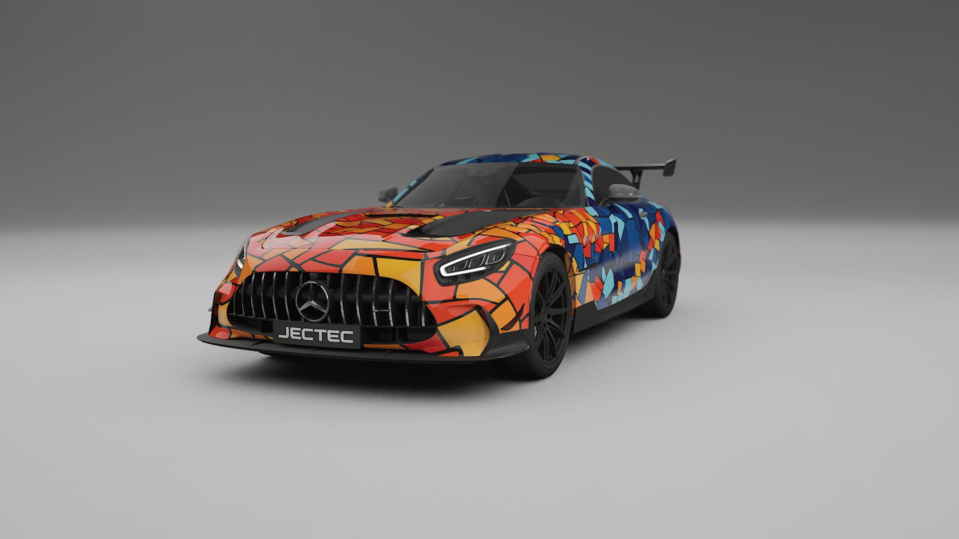 Mercedes AMG GT Black Series C192 Coupe BARCELONA – Designad Wrap PPF-sats i utskrivbar polyuretanfilm