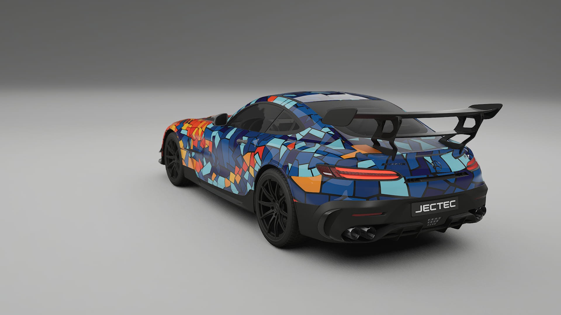 Mercedes AMG GT Black Series C192 Coupe BARCELONA – Designad Wrap PPF-sats i utskrivbar polyuretanfilm