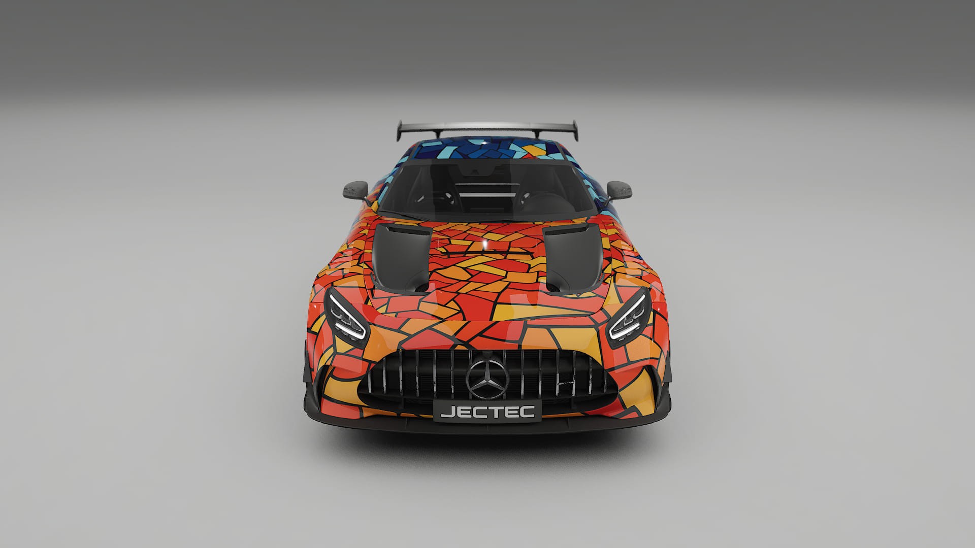 Mercedes AMG GT Black Series C192 Coupe BARCELONA – Designad Wrap PPF-sats i utskrivbar polyuretanfilm