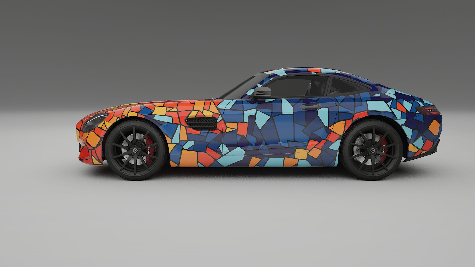Mercedes AMG GT C190 Coupe BARCELONA – Designad Wrap PPF-sats i utskrivbar polyuretanfilm