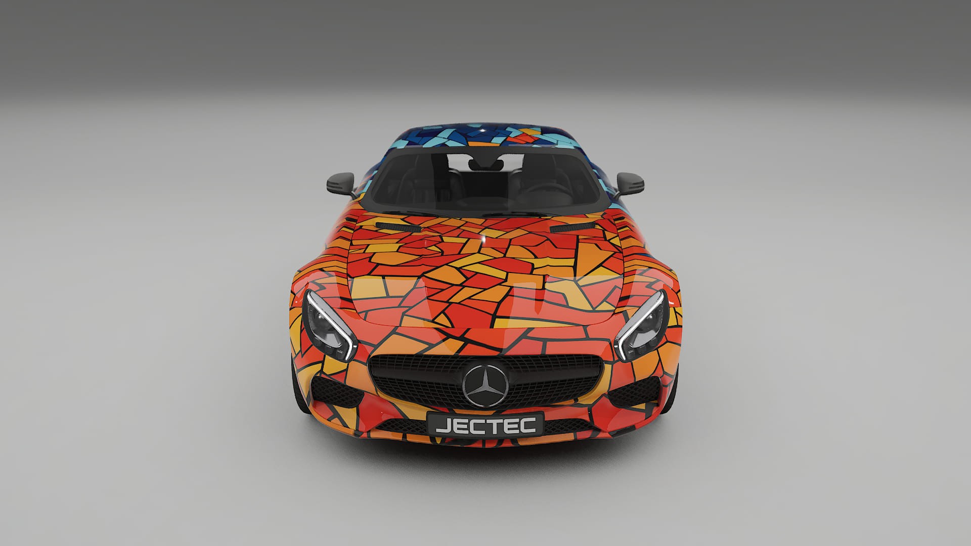 Mercedes AMG GT C190 Coupe BARCELONA – Designad Wrap PPF-sats i utskrivbar polyuretanfilm