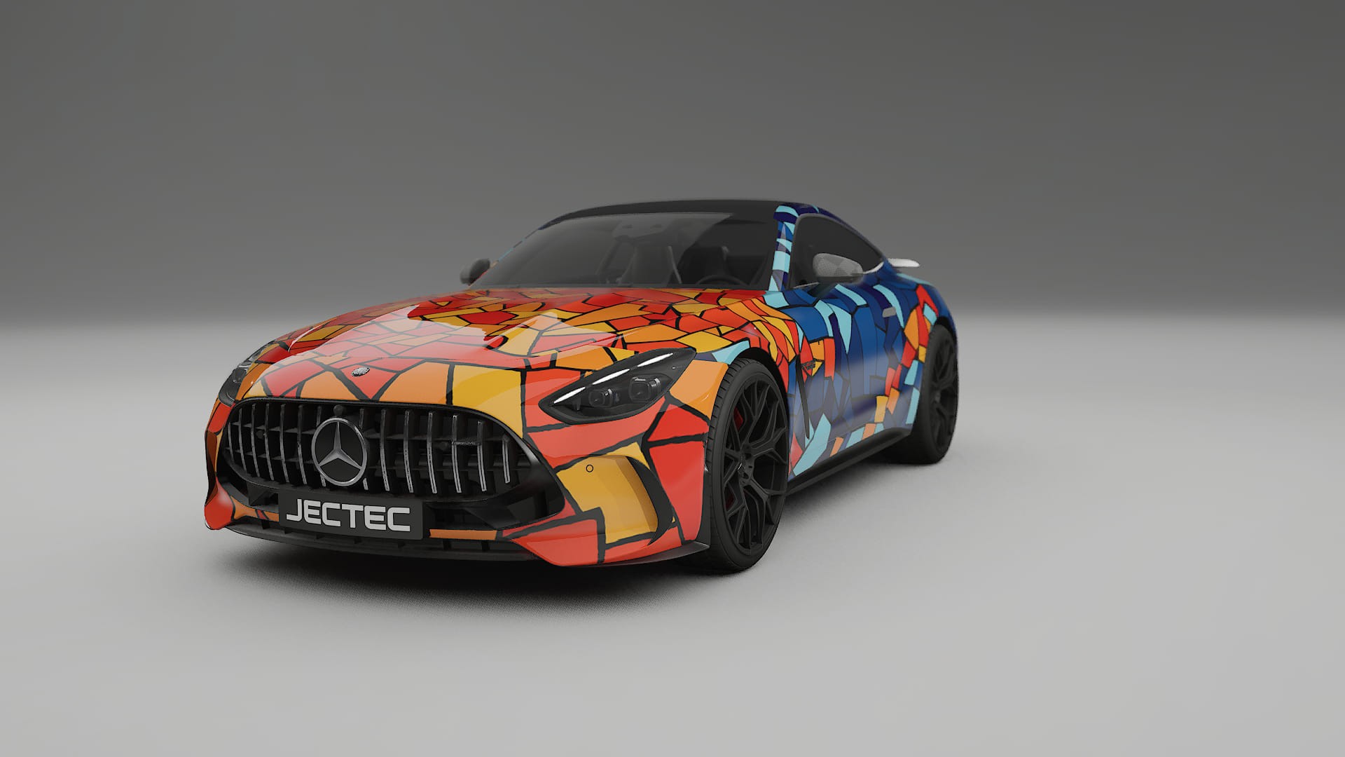 Mercedes AMG GT Coupe C192 BARCELONA – Designad Wrap PPF-sats i utskrivbar polyuretanfilm