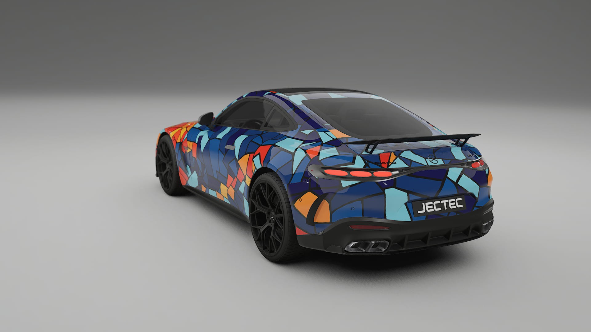 Mercedes AMG GT Coupe C192 BARCELONA – Designad Wrap PPF-sats i utskrivbar polyuretanfilm