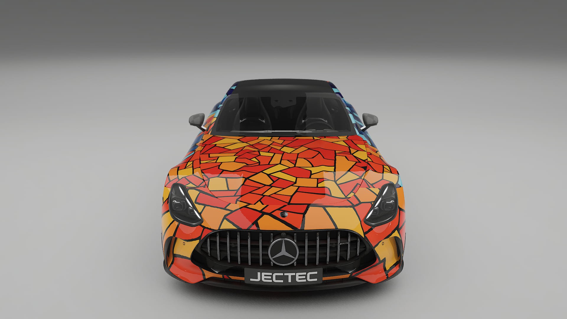 Mercedes AMG GT Coupe C192 BARCELONA – Designad Wrap PPF-sats i utskrivbar polyuretanfilm
