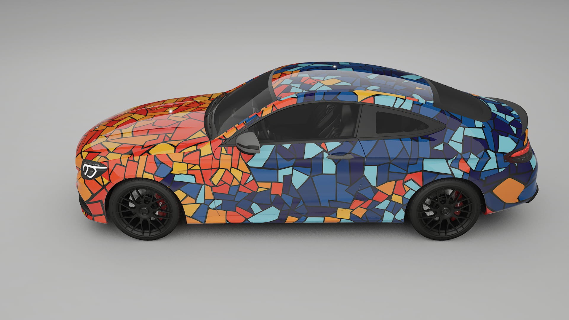 Mercedes C63 AMG W205 Coupe BARCELONA – Designad Wrap PPF-sats i utskrivbar polyuretanfilm