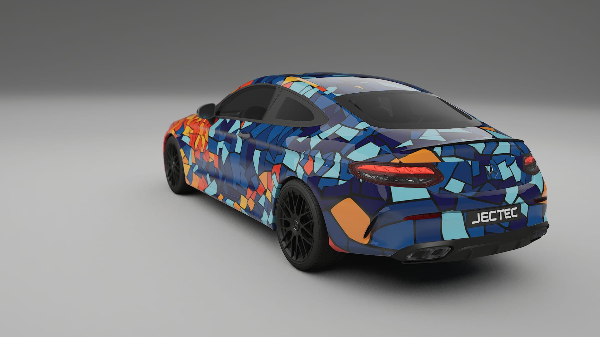 Mercedes C63 AMG W205 Coupe BARCELONA – Designad Wrap PPF-sats i utskrivbar polyuretanfilm