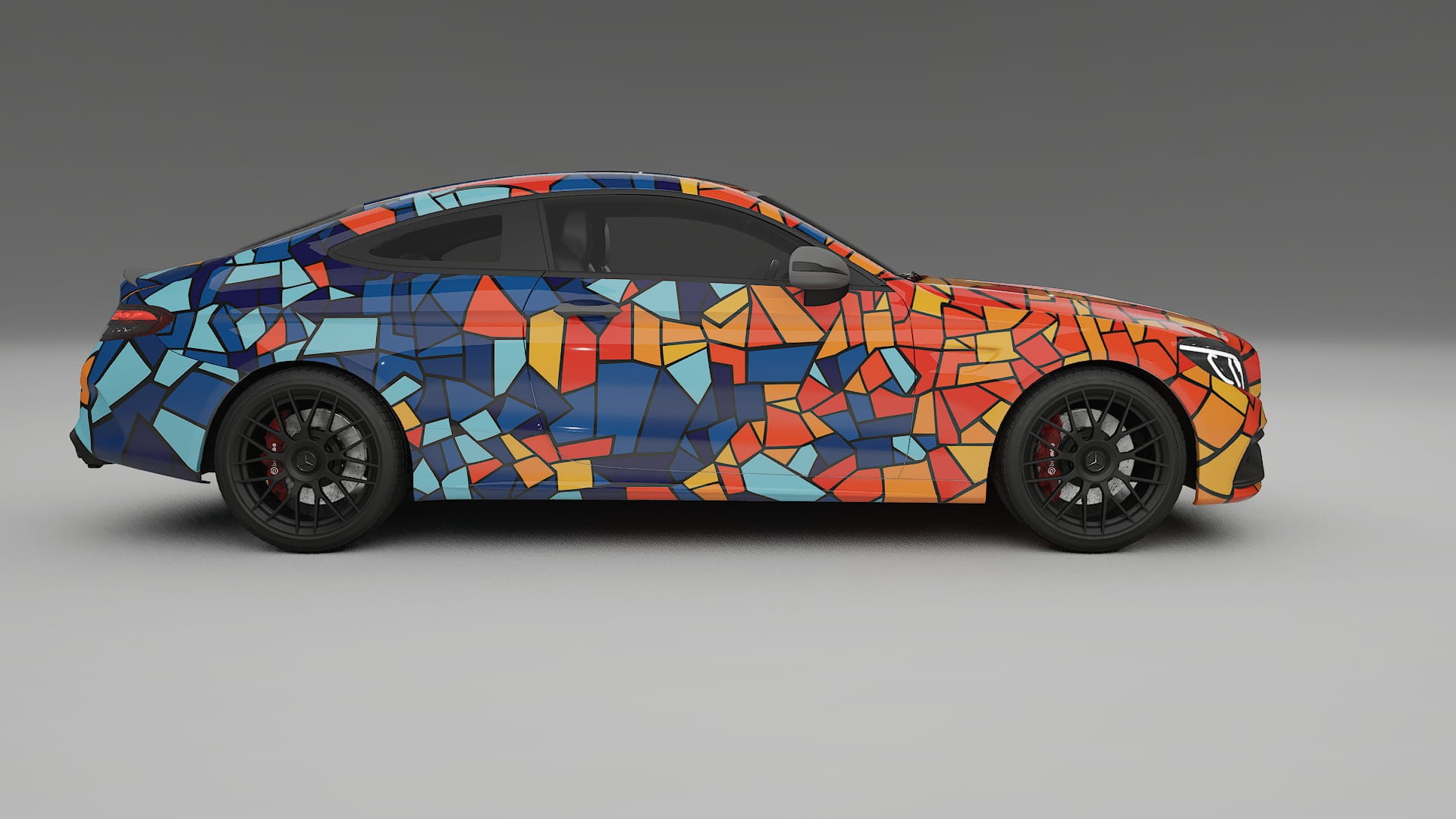 Mercedes C63 AMG W205 Coupe BARCELONA – Designad Wrap PPF-sats i utskrivbar polyuretanfilm