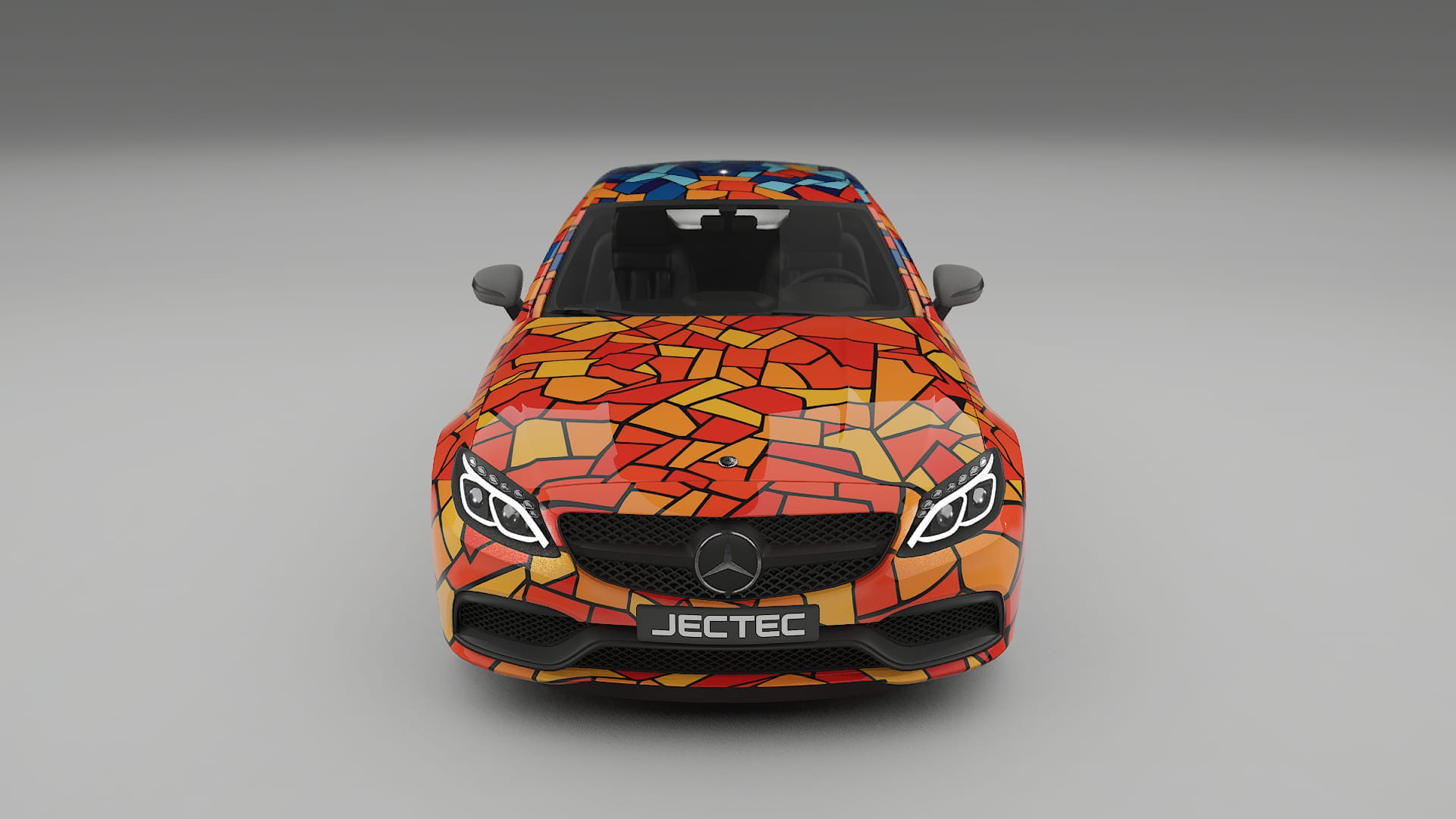 Mercedes C63 AMG W205 Coupe BARCELONA – Designad Wrap PPF-sats i utskrivbar polyuretanfilm