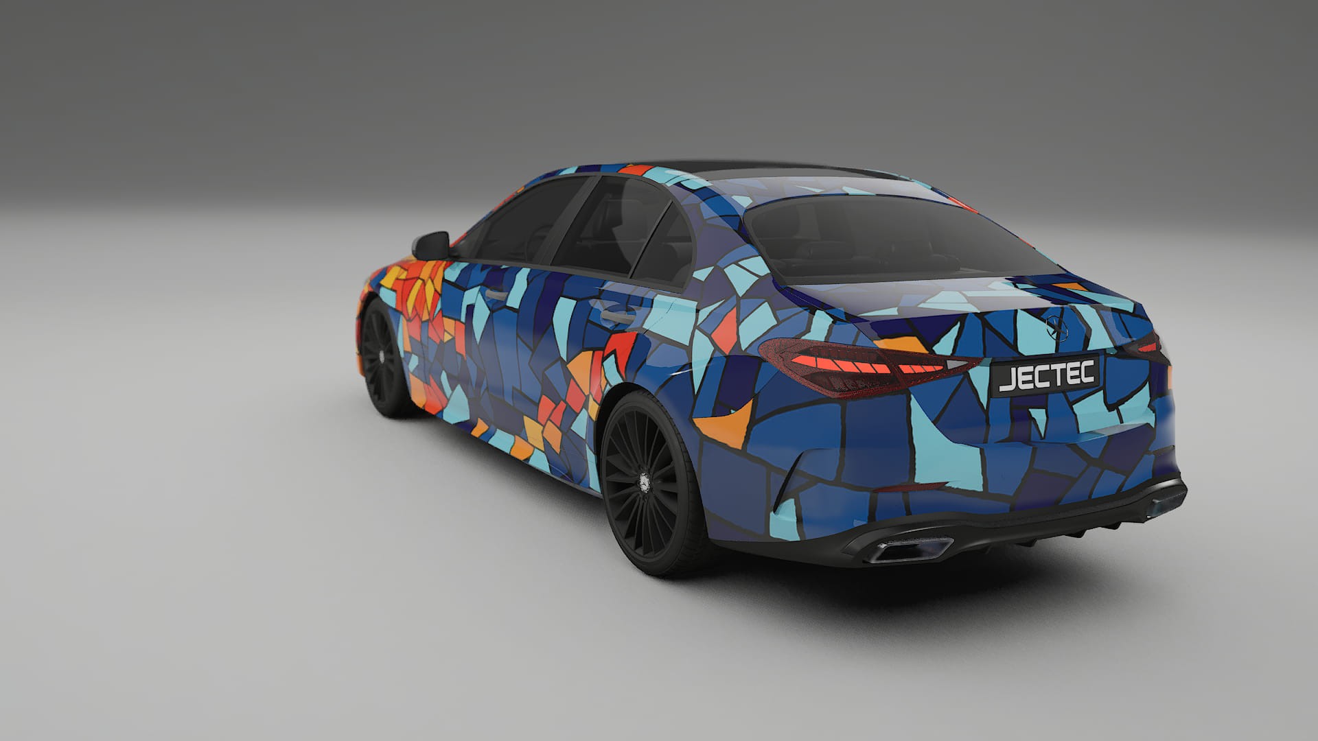 Mercedes C-class W206 BARCELONA – Designad Wrap PPF-sats i utskrivbar polyuretanfilm